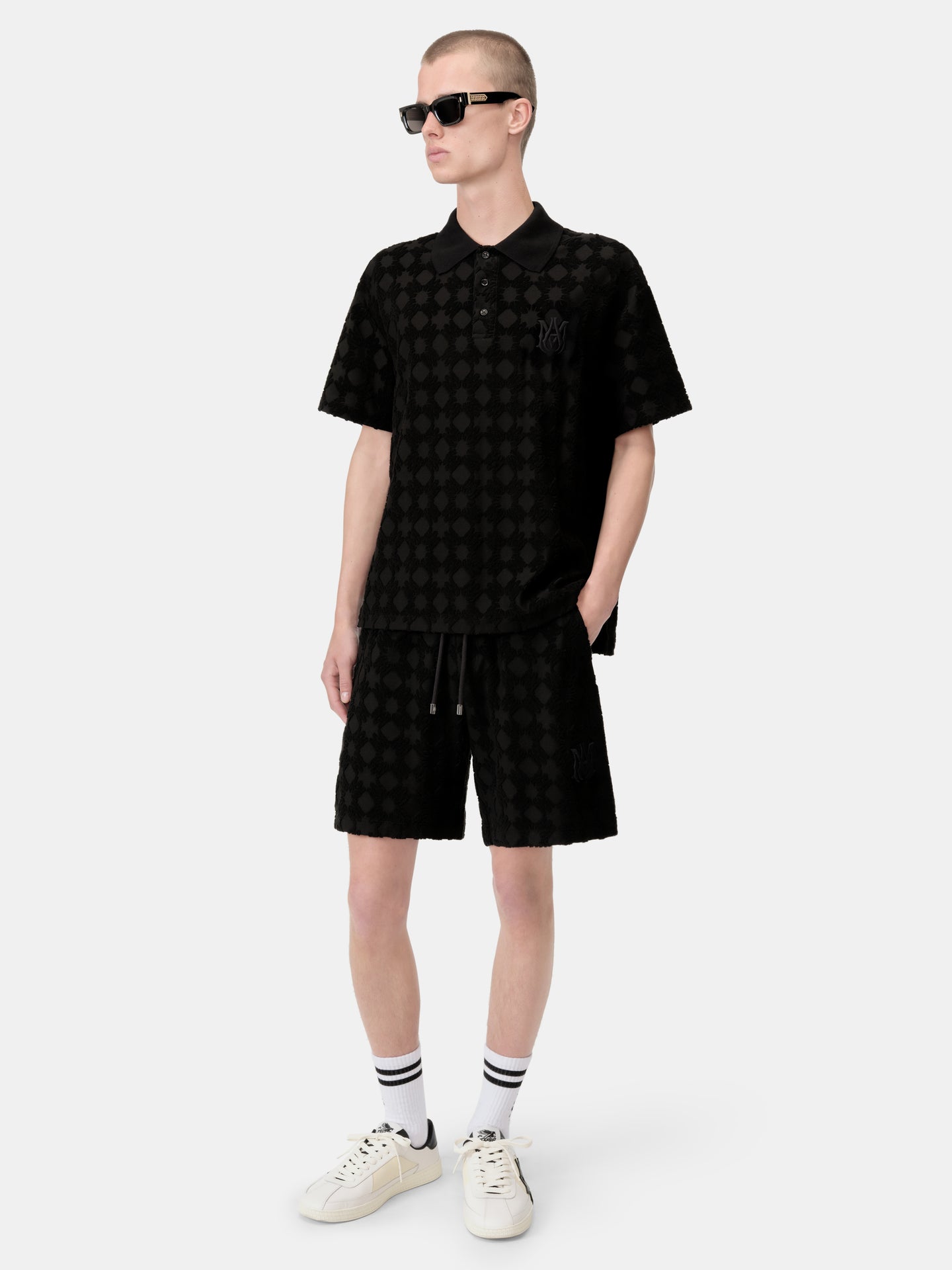 View 4 - MA QUAD TOWELING SHORT - Black - AMIRI