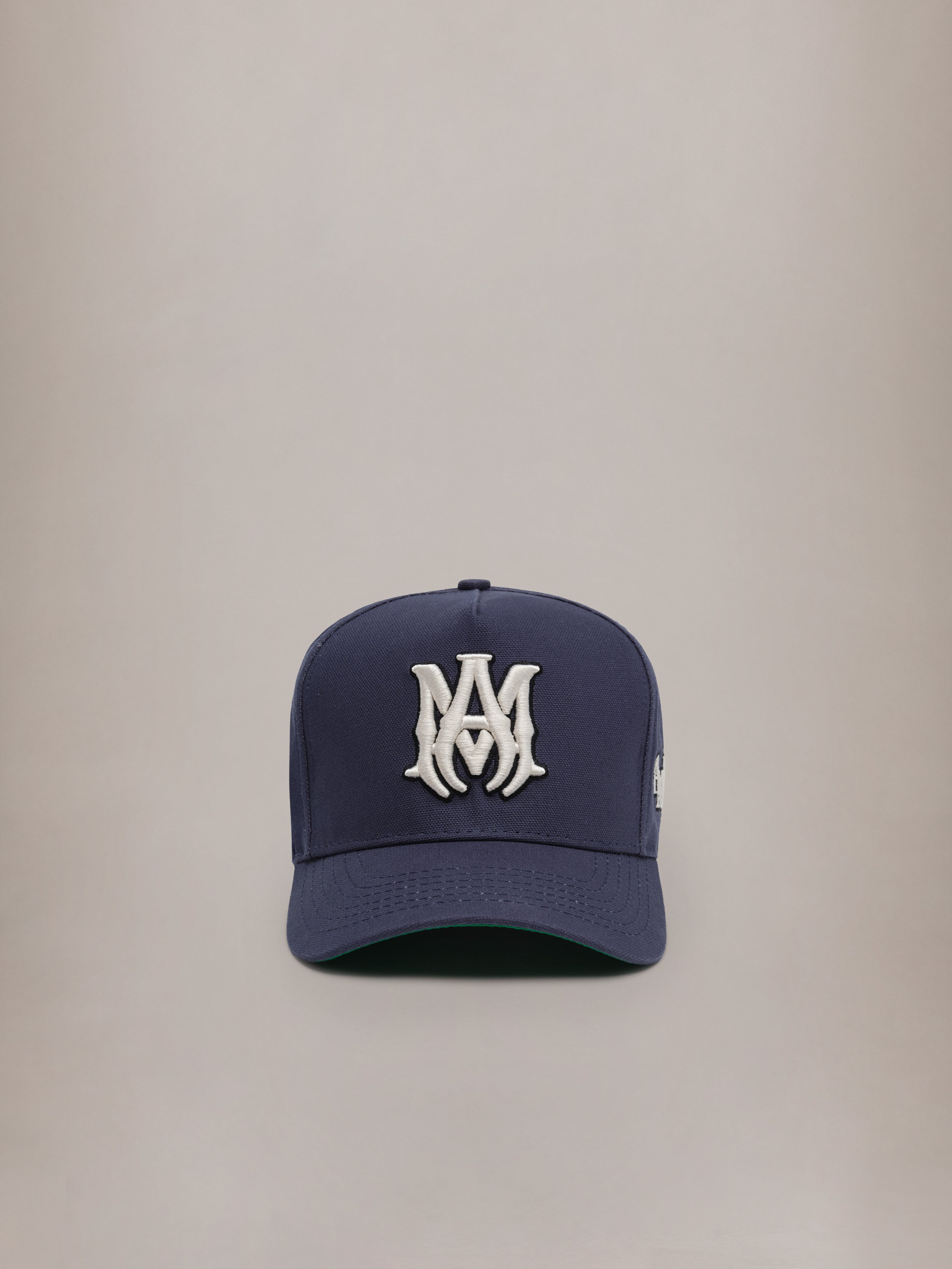 AMIRI ネイビーキャップ MA STAGGERED AMIRI FULL CANVAS HAT - Navy Off White