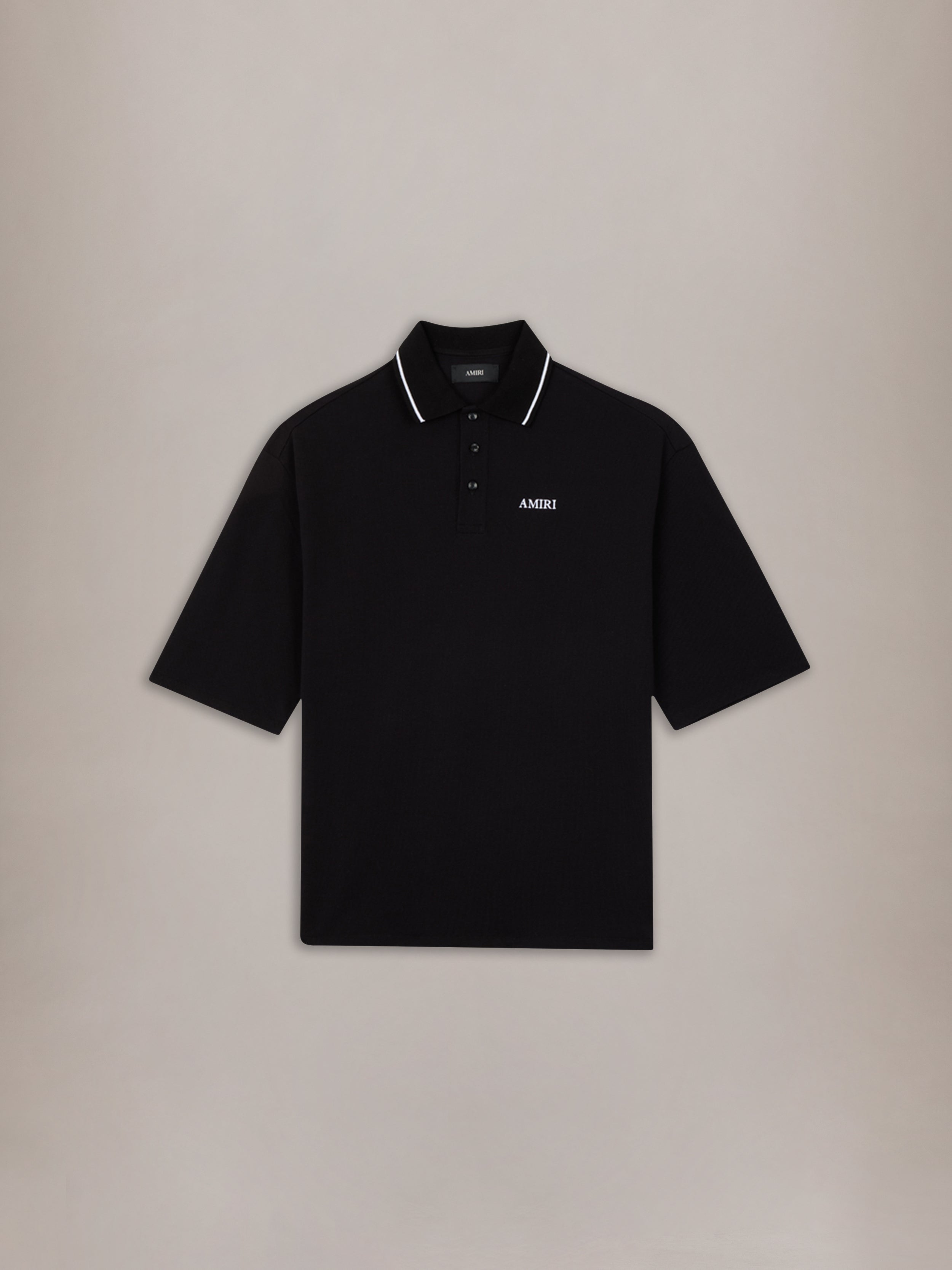 AMIRI ポロシャツ ブラック ホワイトロゴ AMIRI POLO - Black