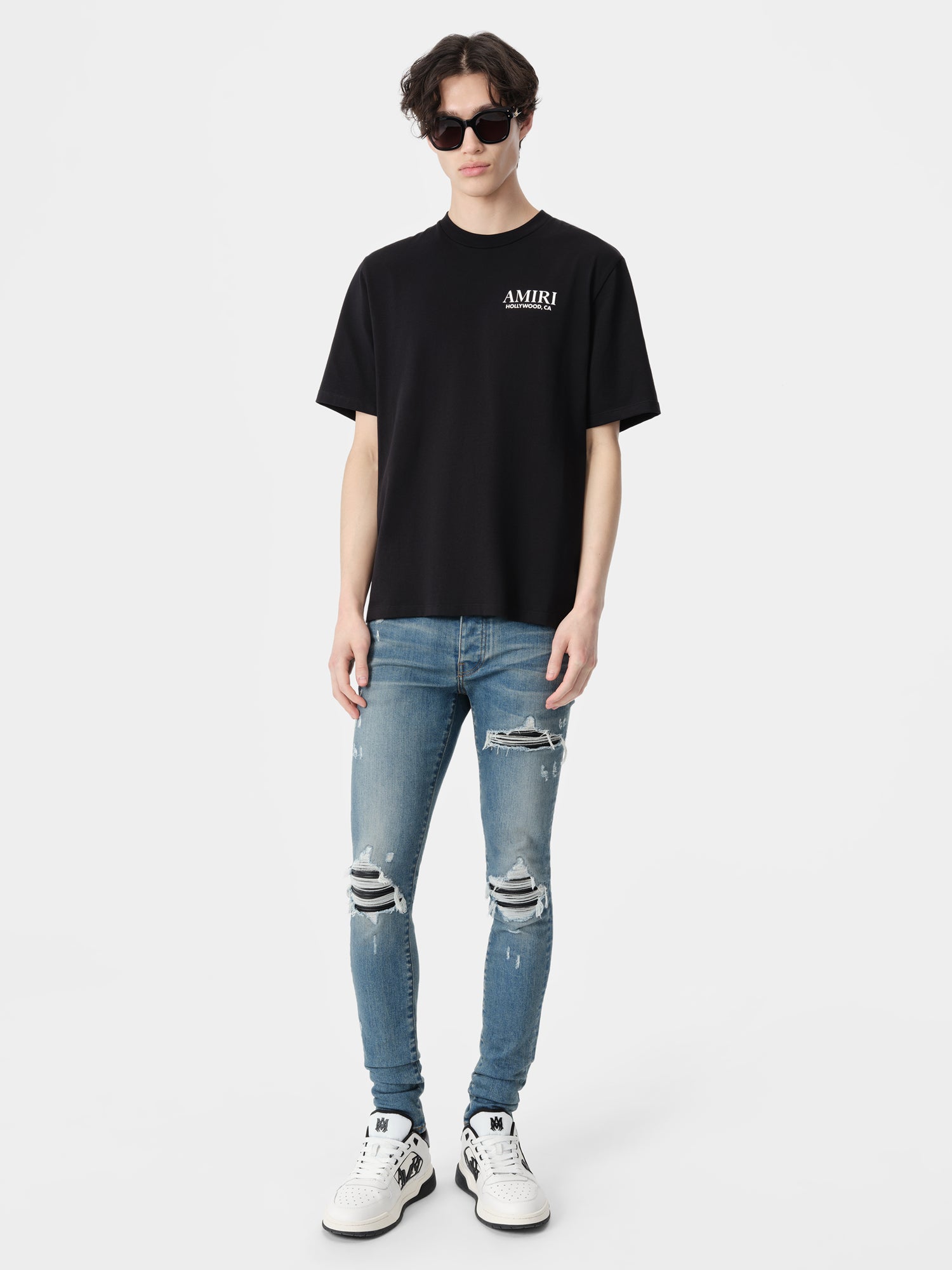 Product BONES STACKED TEE - Black featured image