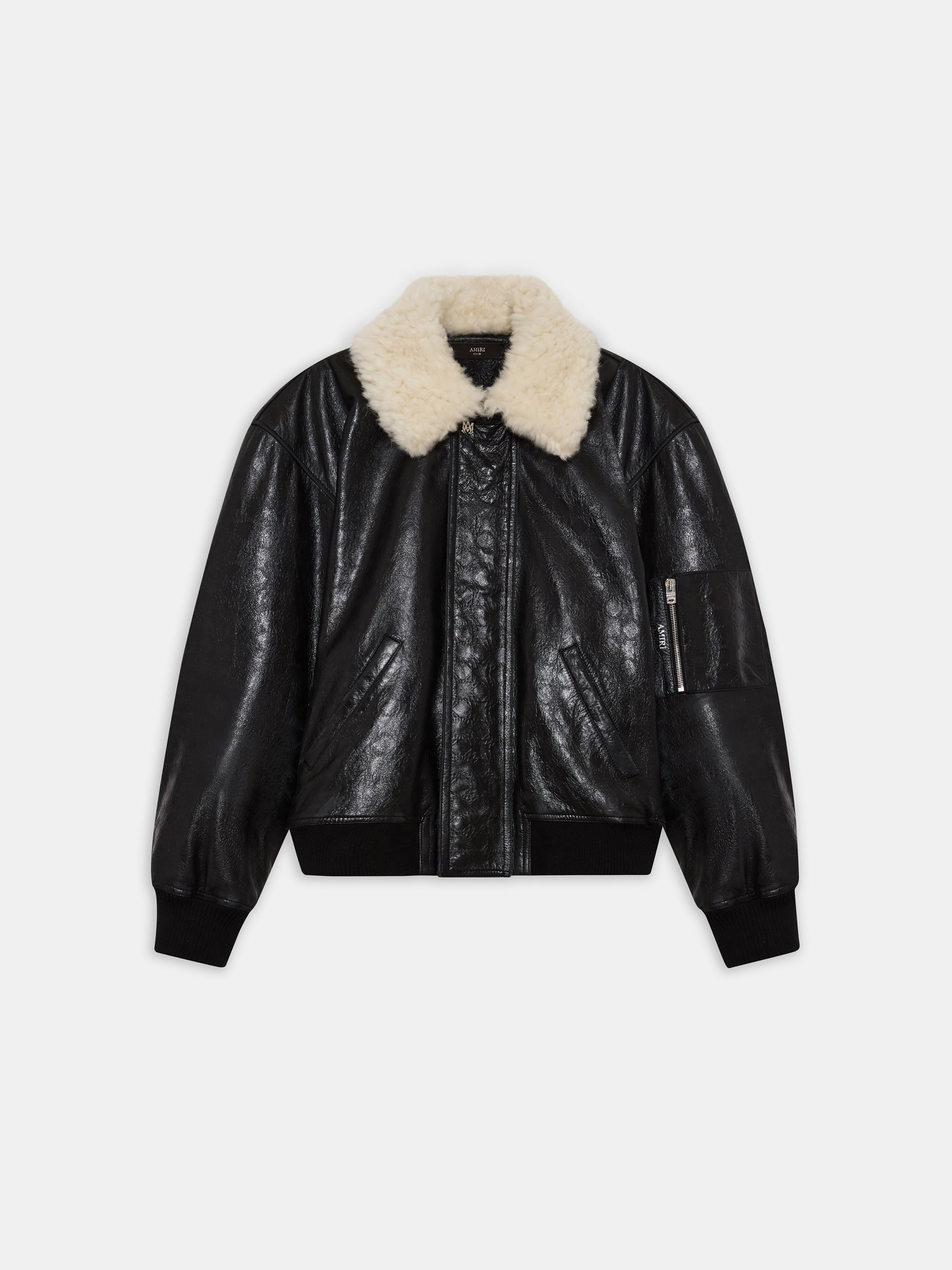 WOMEN - WOMEN'S MA QUAD LEATHER BOMBER JACKET - Black