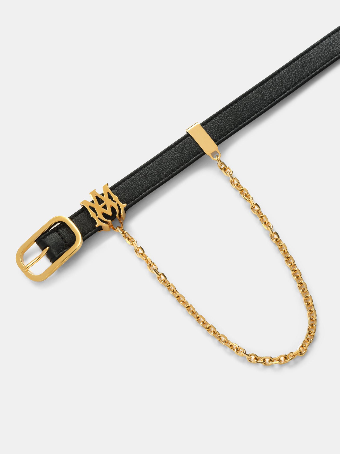 View 3 - MA 2CM CHAIN BELT - Black Gold - AMIRI