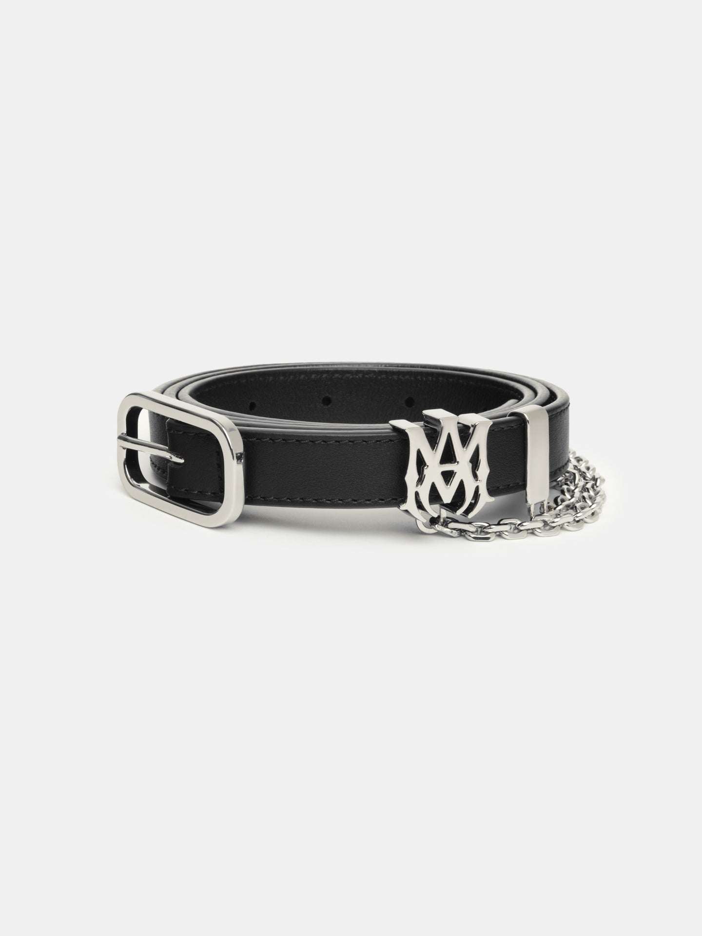 View 2 - MA 2CM CHAIN BELT - Black Nickel - AMIRI