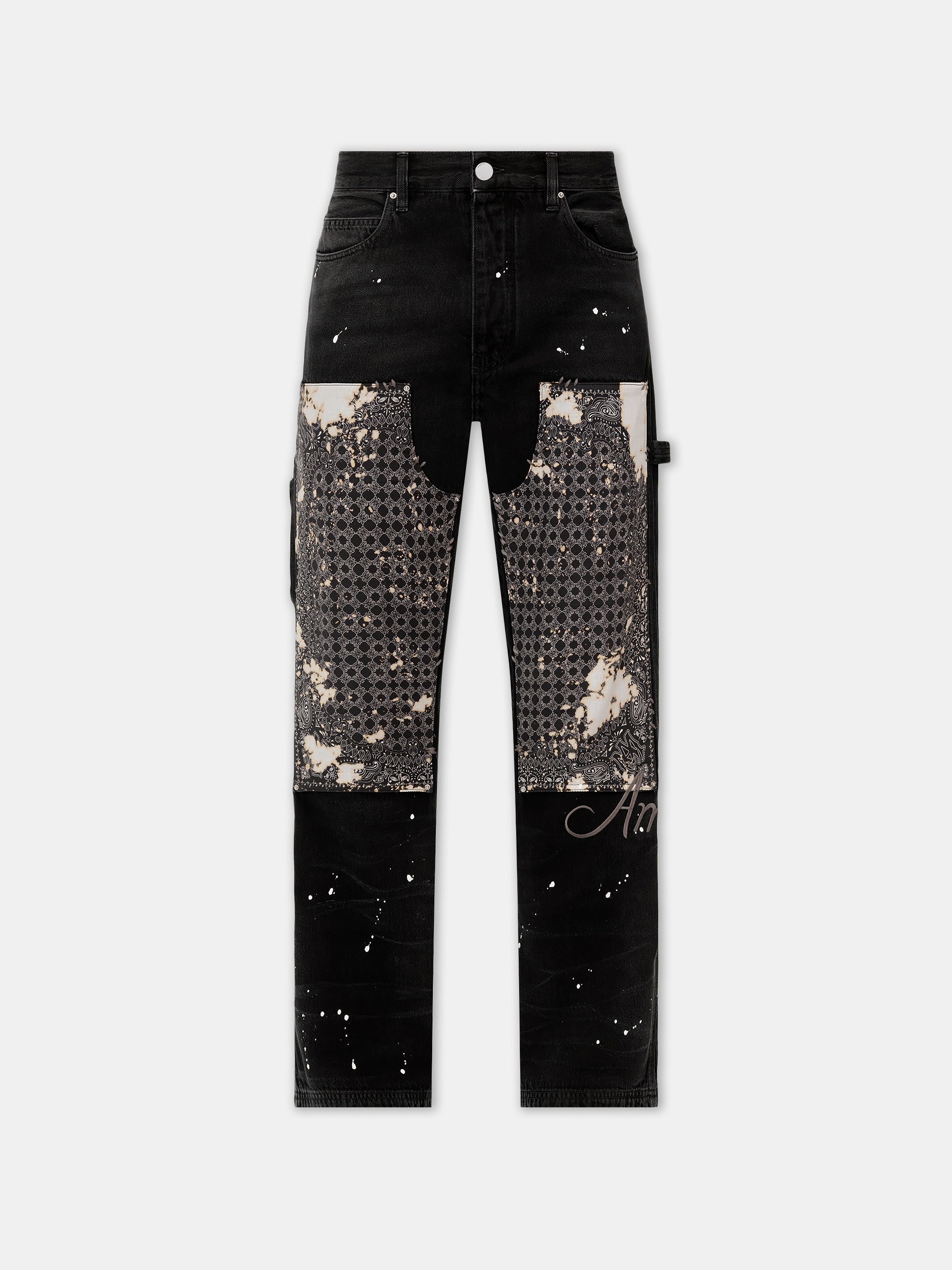 BLEACH BANDANA CARPENTER JEAN Faded Black AMIRI