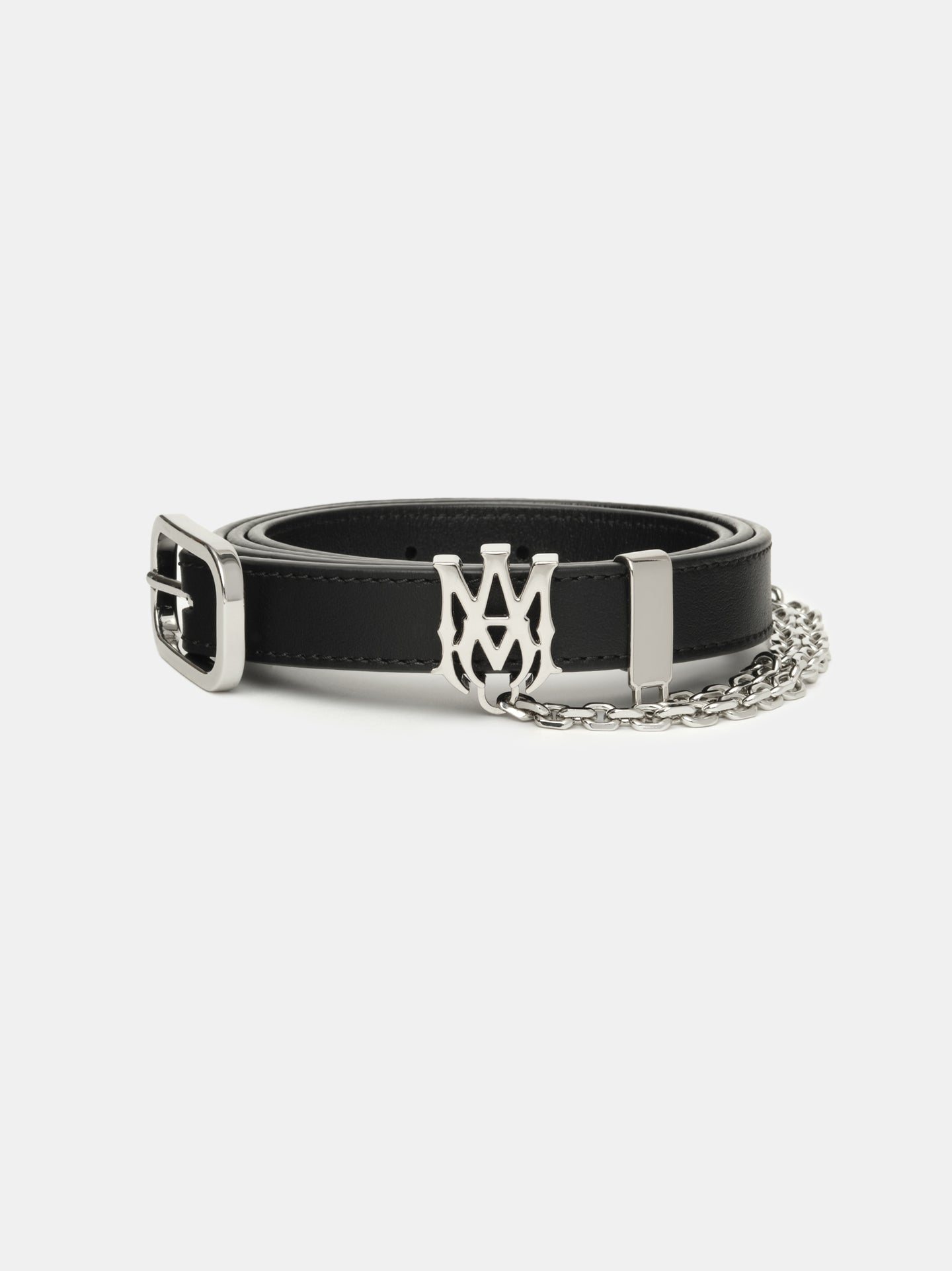 View 1 - MA 2CM CHAIN BELT - Black Nickel - AMIRI