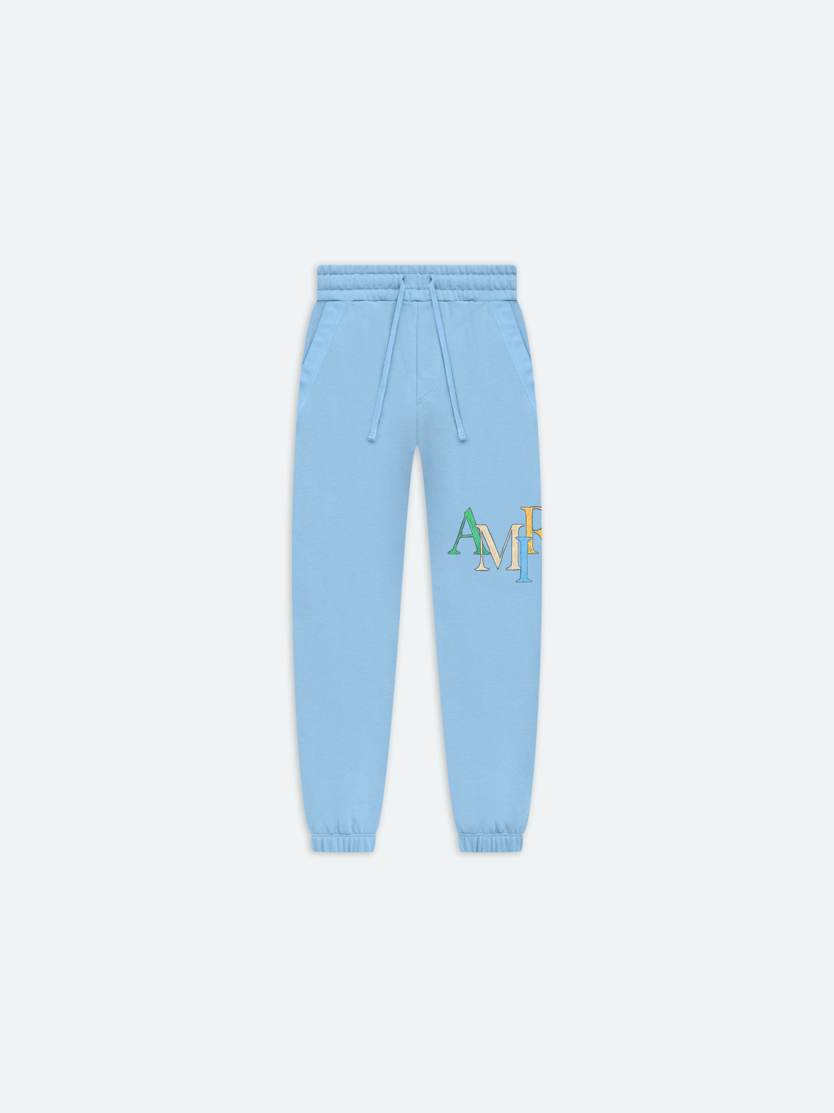 Product KIDS - AMIRI STAGGERED SCRIBBLE SWEATPANT - Air Blue featured image
