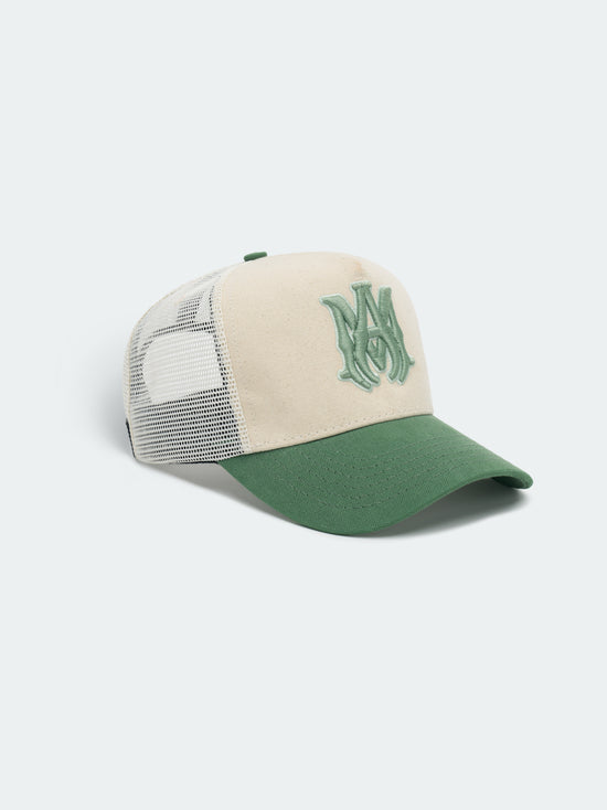 TWO TONE MA TRUCKER HAT - Natural Mineral Green