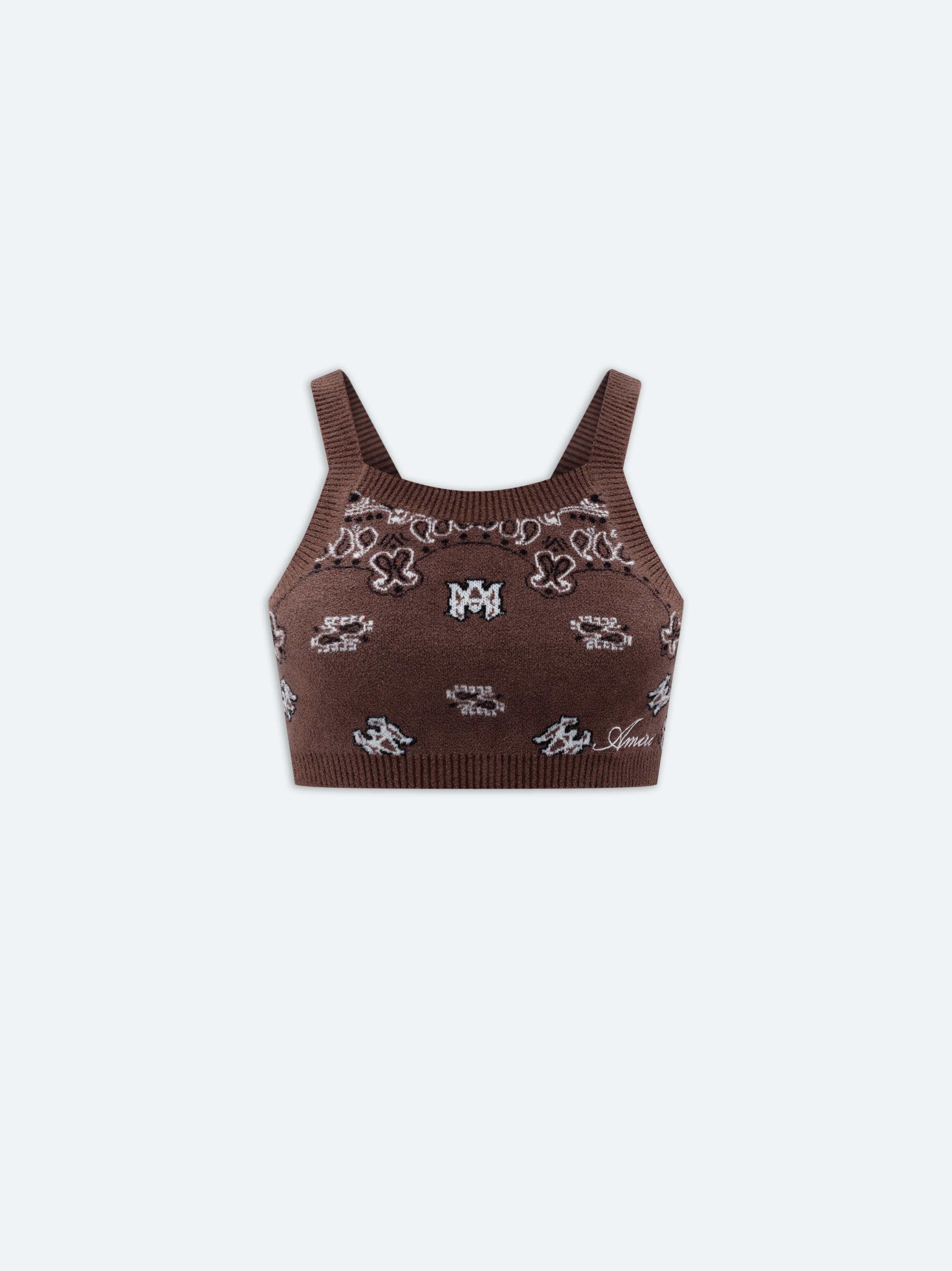 Product WOMEN - BANDANA CROPPED TANK - Brown featured image