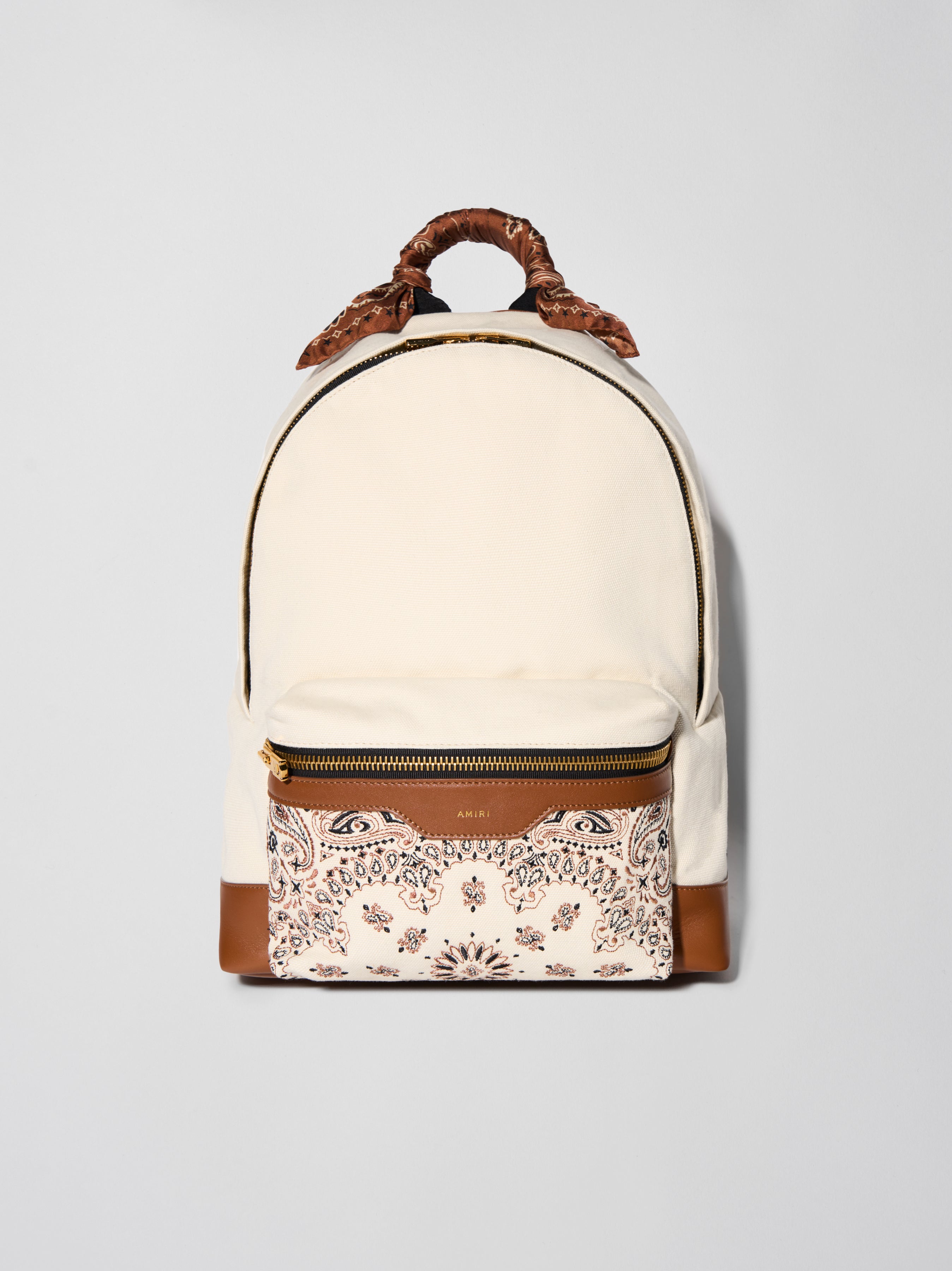 CANVAS BANDANA BACKPACK IVORY / BROWN AMIRI