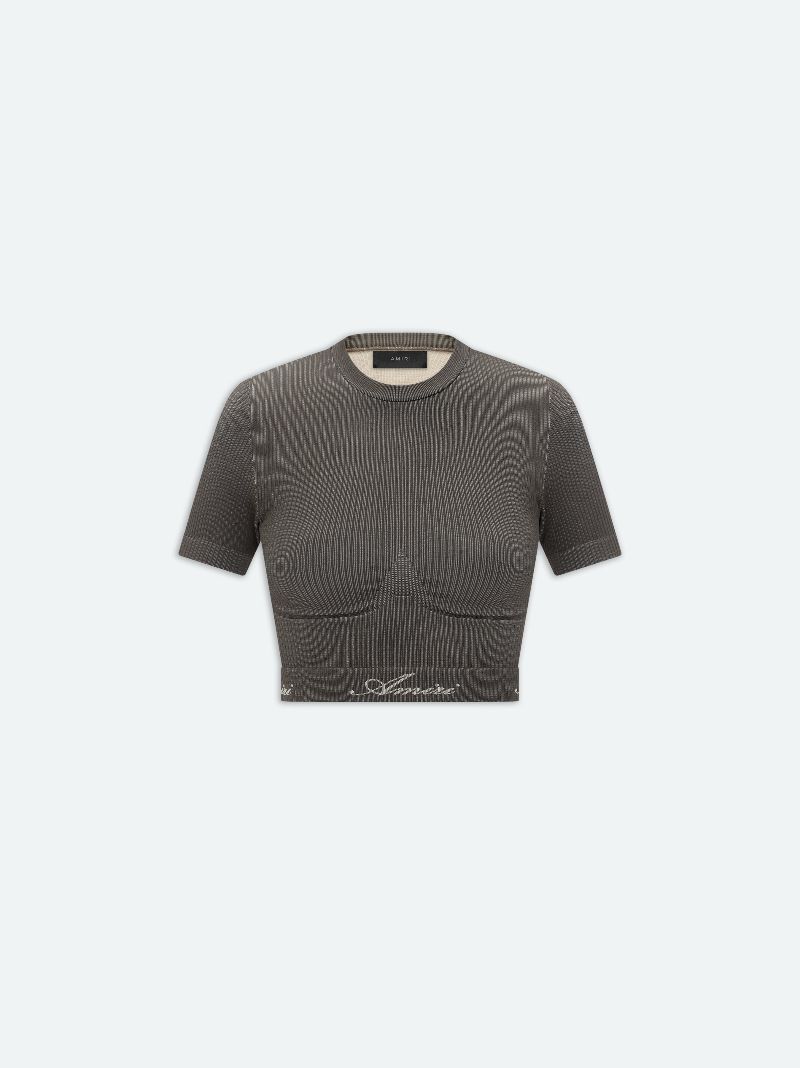 Product WOMEN - RIBBED SEAMLESS S/S TOP - Brown featured image