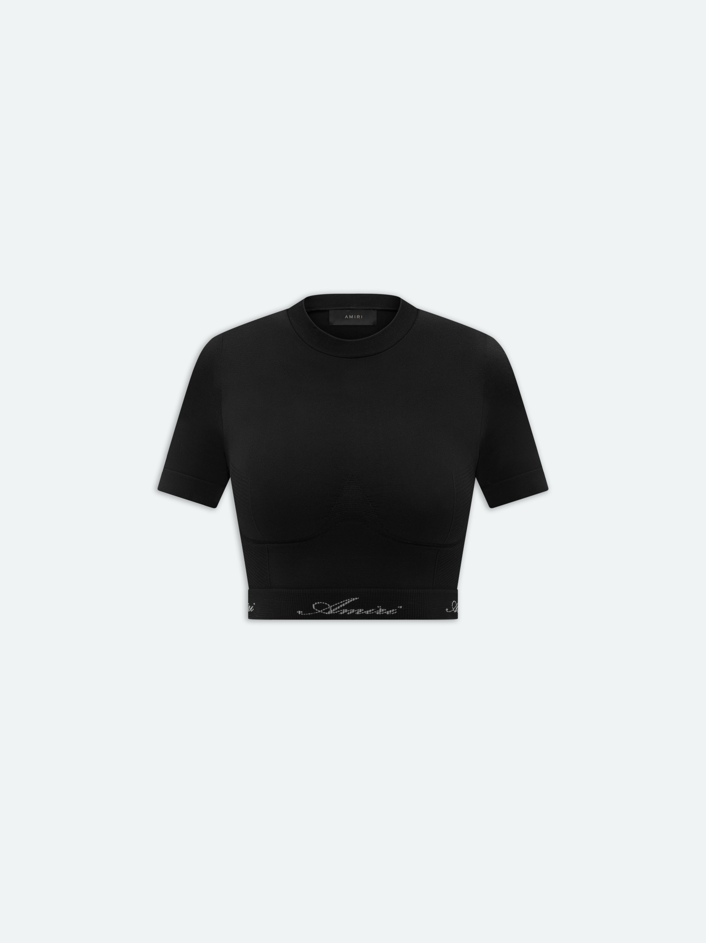 Product WOMEN - SEAMLESS S/S TOP - Black featured image