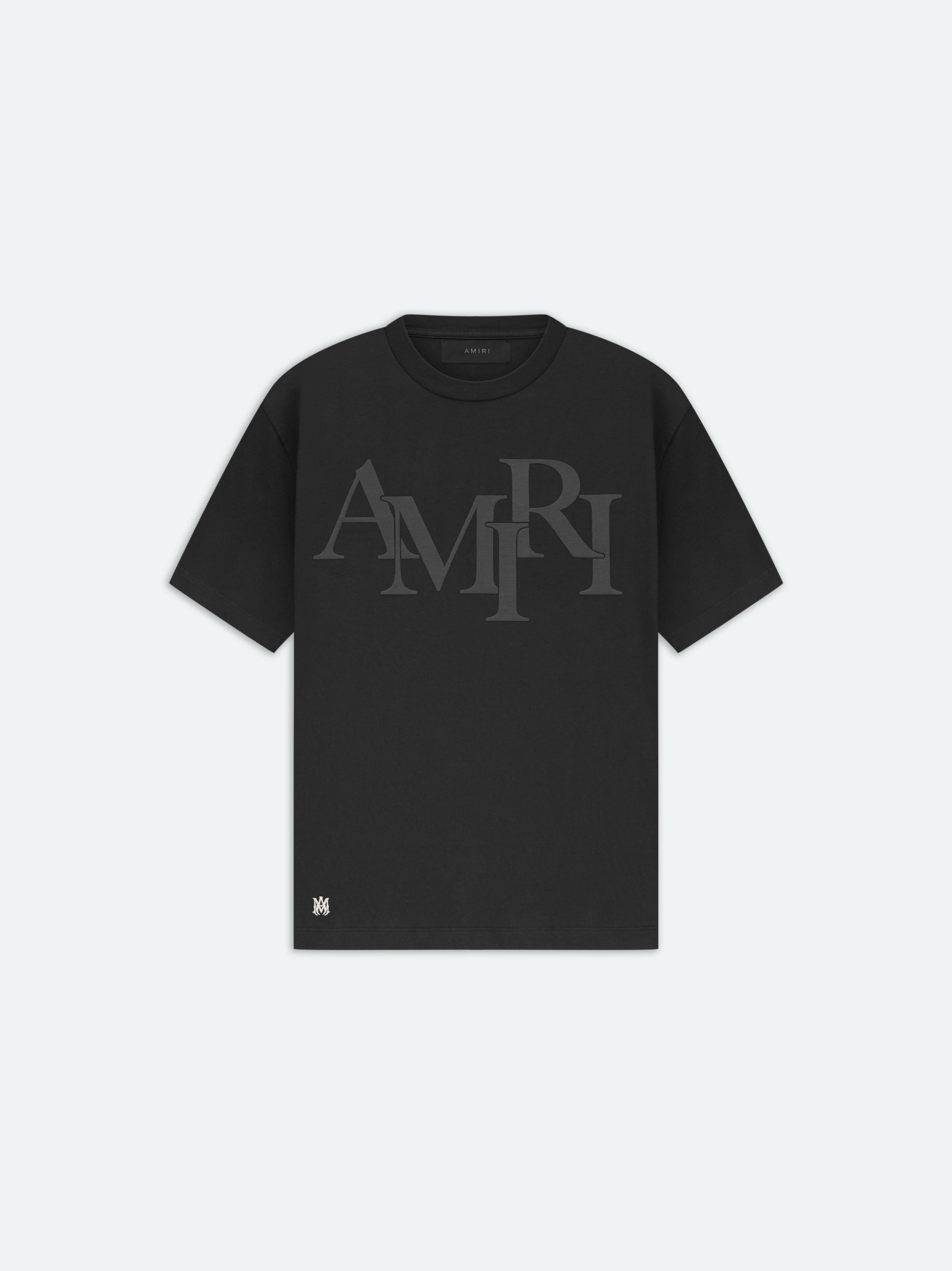 Product AMIRI STAGGERED LOGO TEE - Black featured image