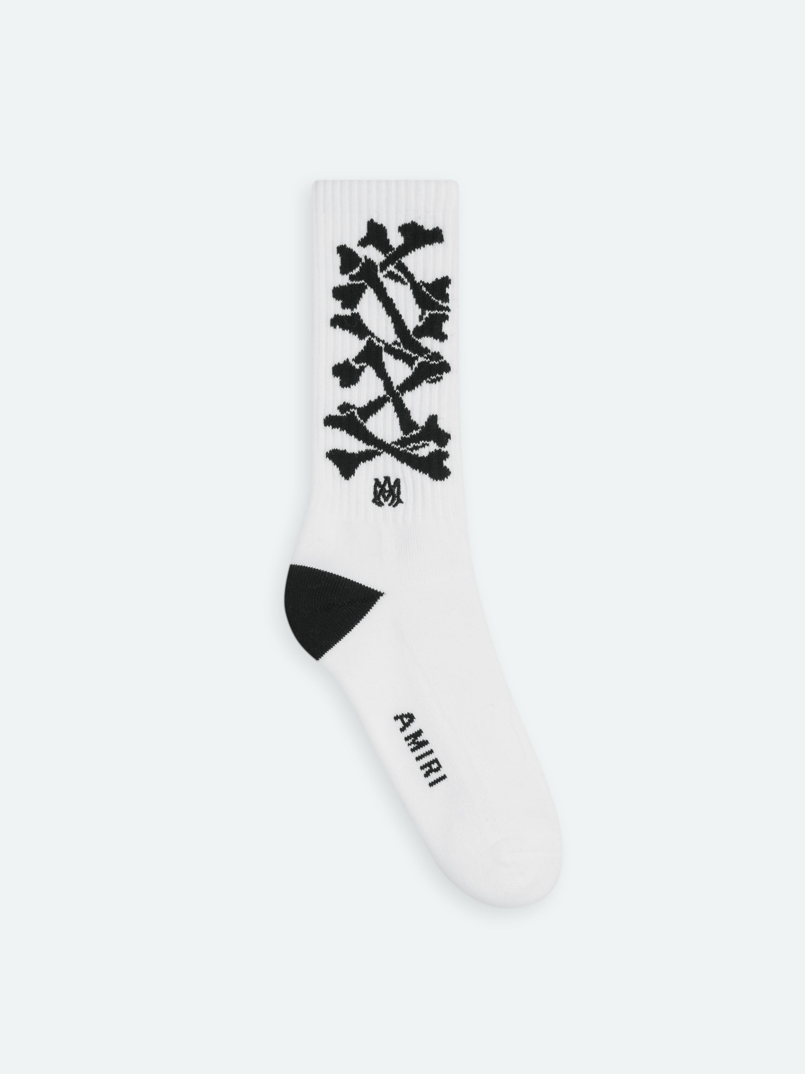 BONES SOCK - White/Black – AMIRI