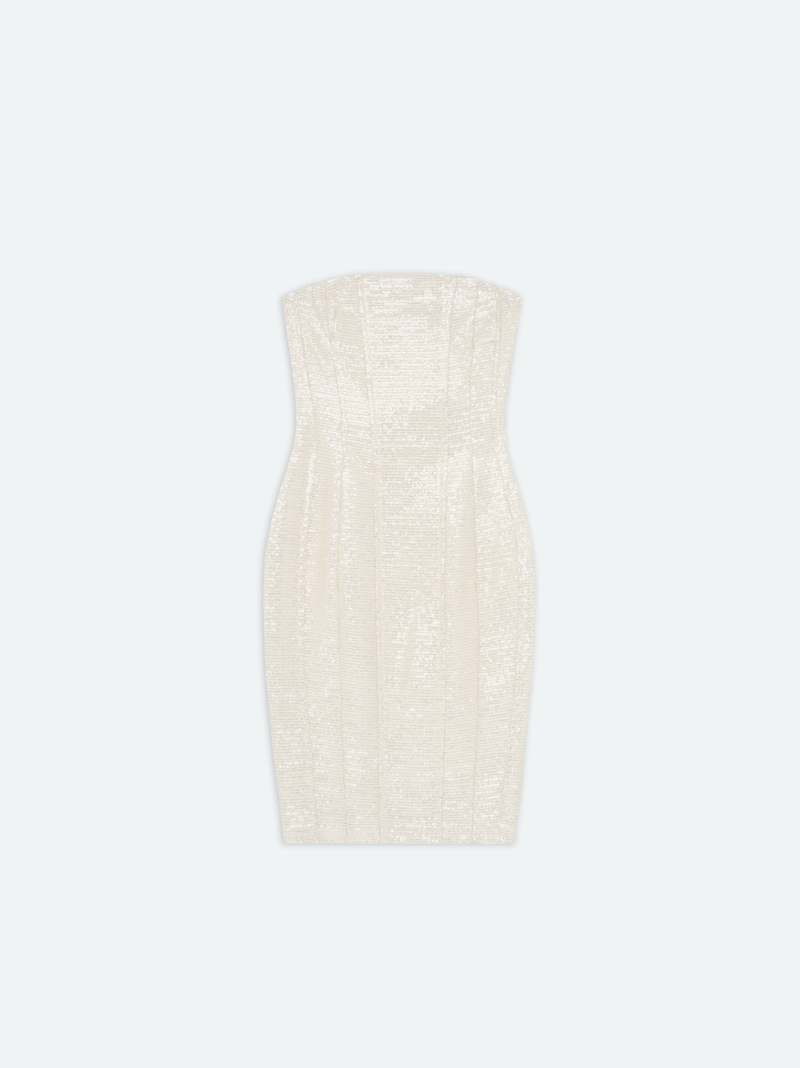 Product WOMEN - CHIFFON SEQUIN MA BUSTIER DRESS - Alabaster featured image