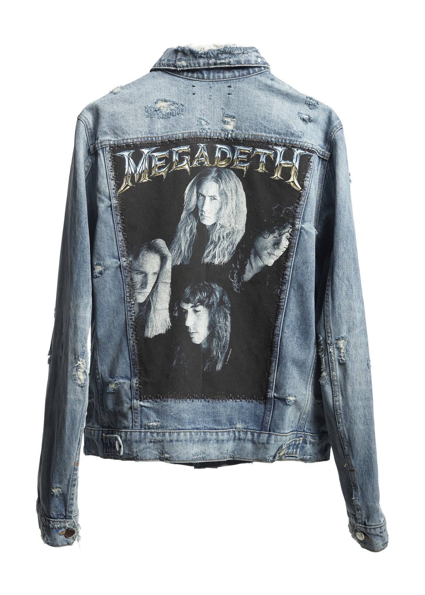 Jackets & Coats  Denim Jean Jacket With Band Patches Metallica