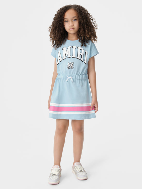 KIDS - KIDS' AMIRI STRIPE T-SHIRT DRESS - Cerulean