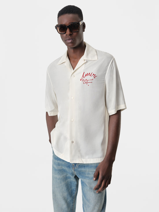 AMIRI HOLLYWOOD CAMP SHIRT - Alabaster