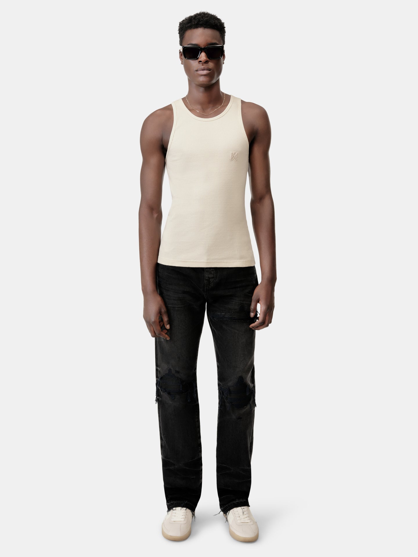 MA TONAL TANK - Alabaster - AMIRI