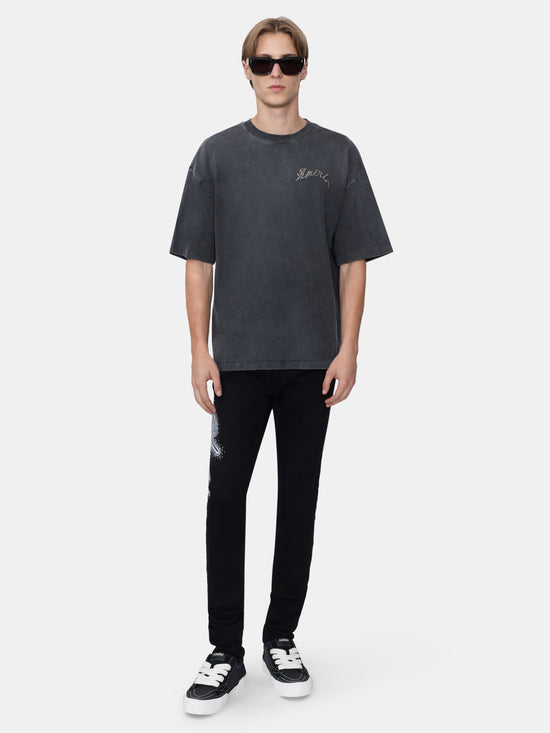 AMIRI DRAGON OVERSIZED TEE - BLACK - AMIRI