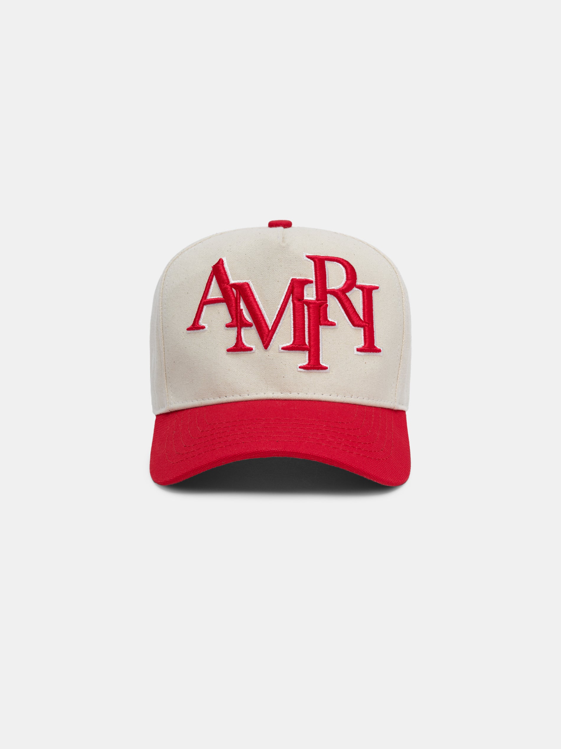 Product STAGGERED AMIRI CANVAS HAT - Alabaster Red featured image