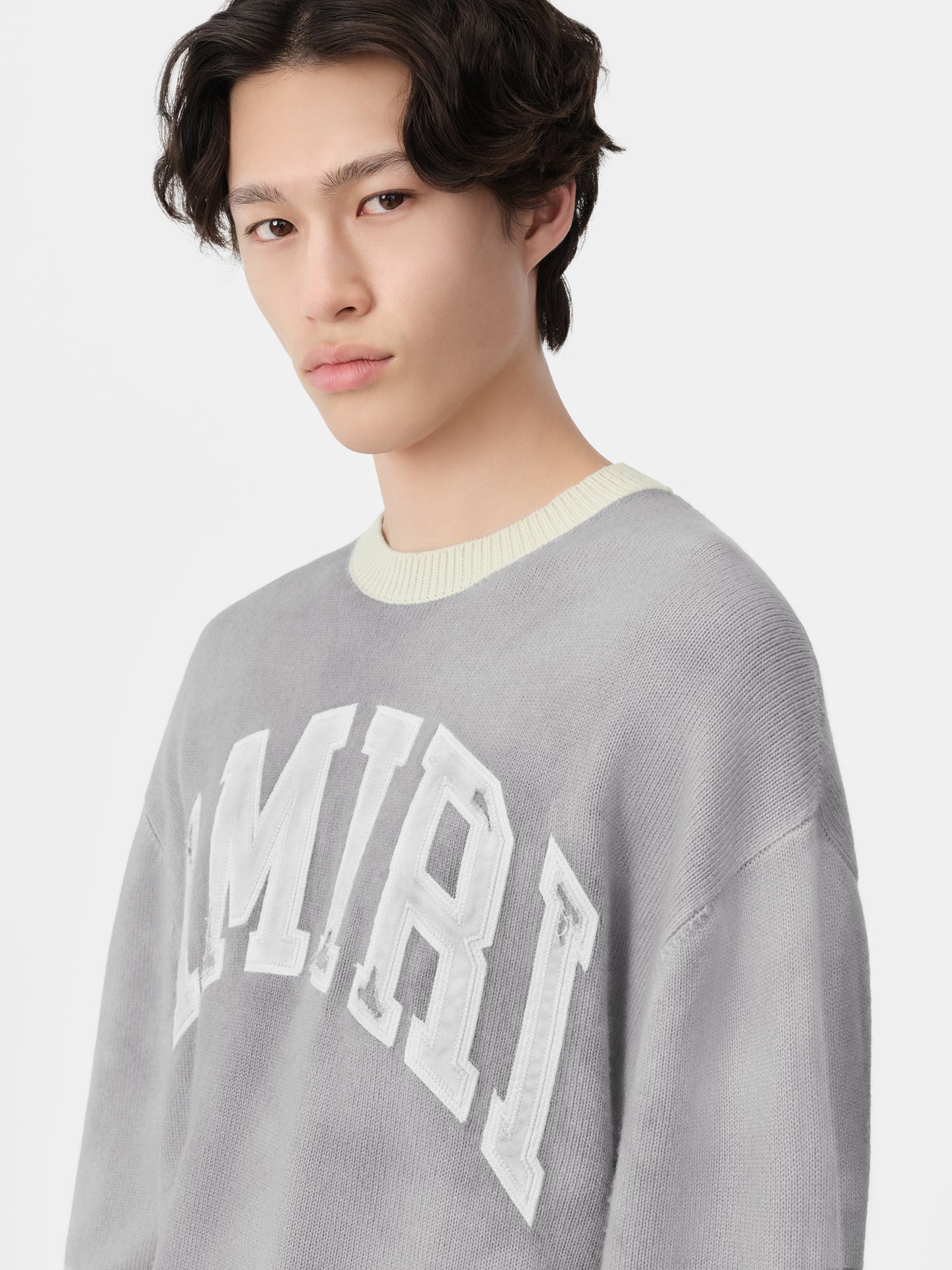 AMIRI VINTAGE CASHMERE CREW - Grey