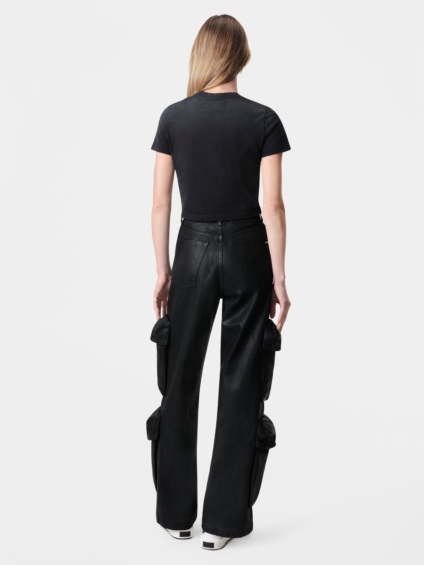 WOMEN - WOMEN'S WAXED BAGGY CARGO JEAN - Black