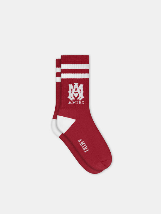 KIDS - KIDS' MA STRIPE SOCKS - Varsity Red