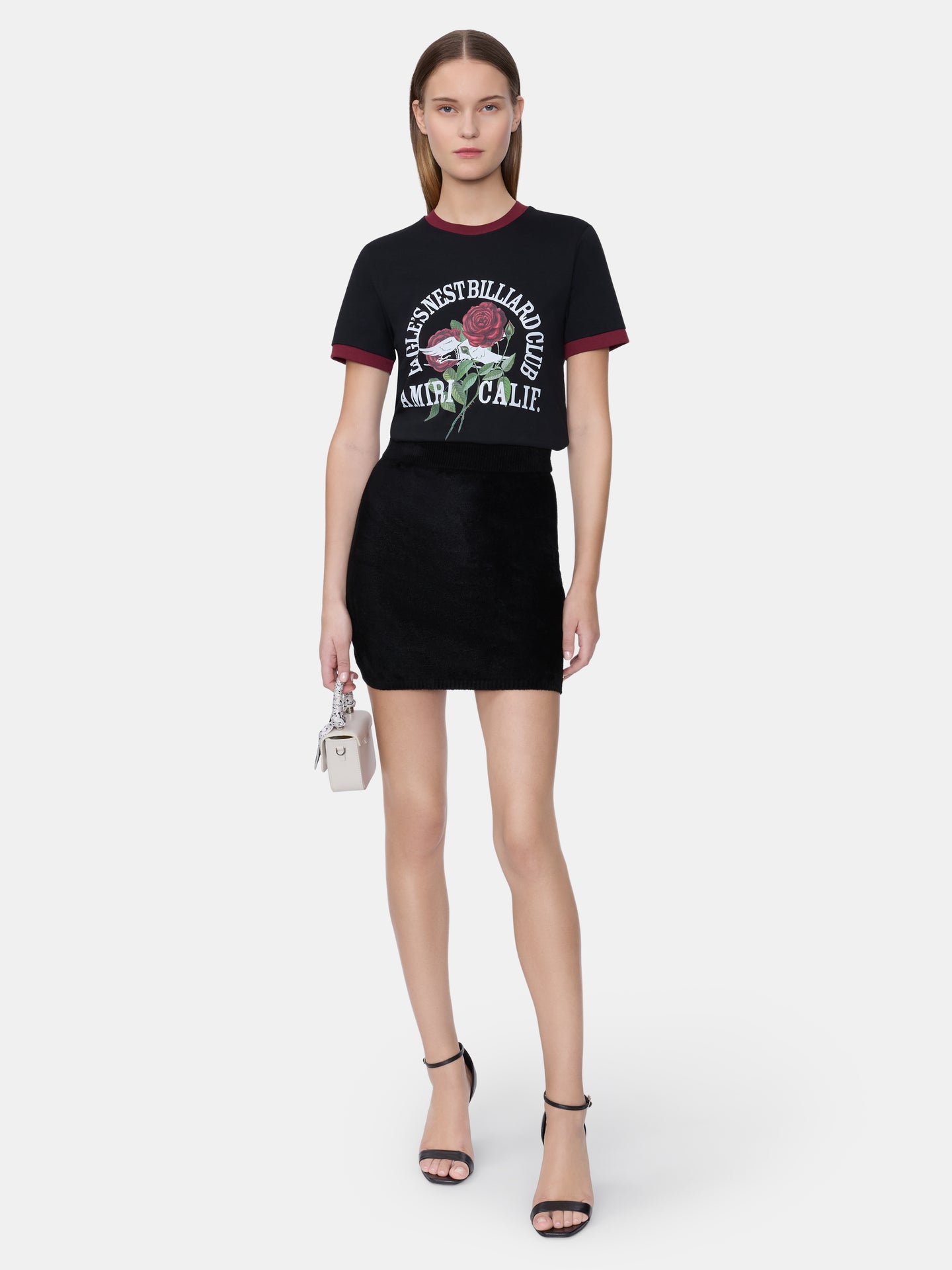 WOMEN - WOMEN'S EAGLE RINGER TEE - BLACK - AMIRI