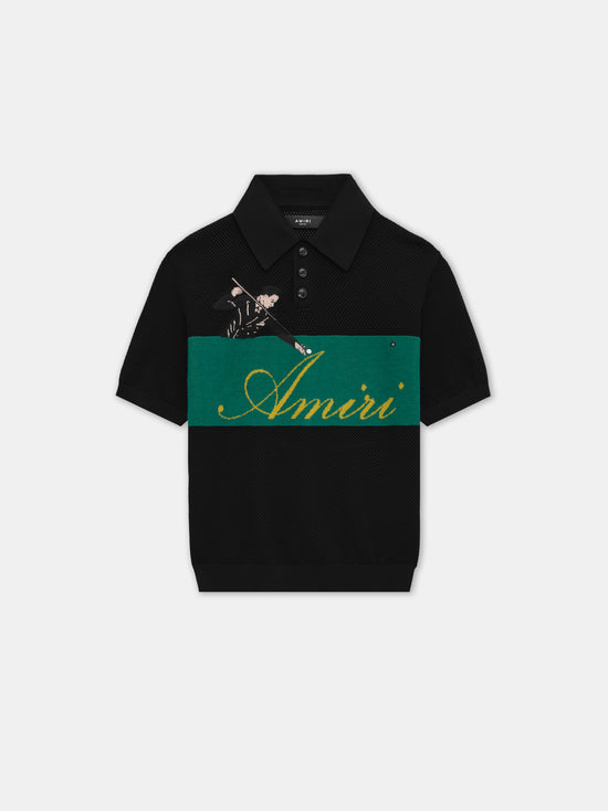 AMIRI BILLIARDS POLO - Black