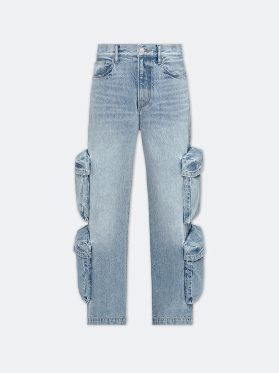 WOMEN - WOMEN'S BAGGY CARGO JEAN - ANTIQUE INDIGO - AMIRI