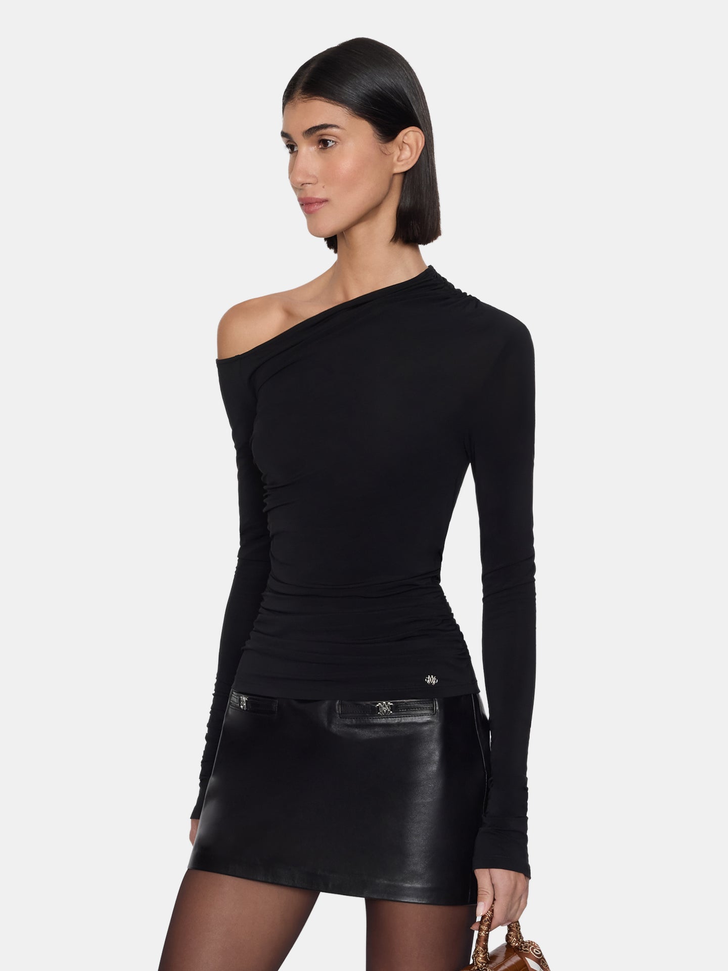 WOMEN - WOMEN'S MA OFF THE SHOULDER LONG SLEEVE TOP - BLACK - AMIRI