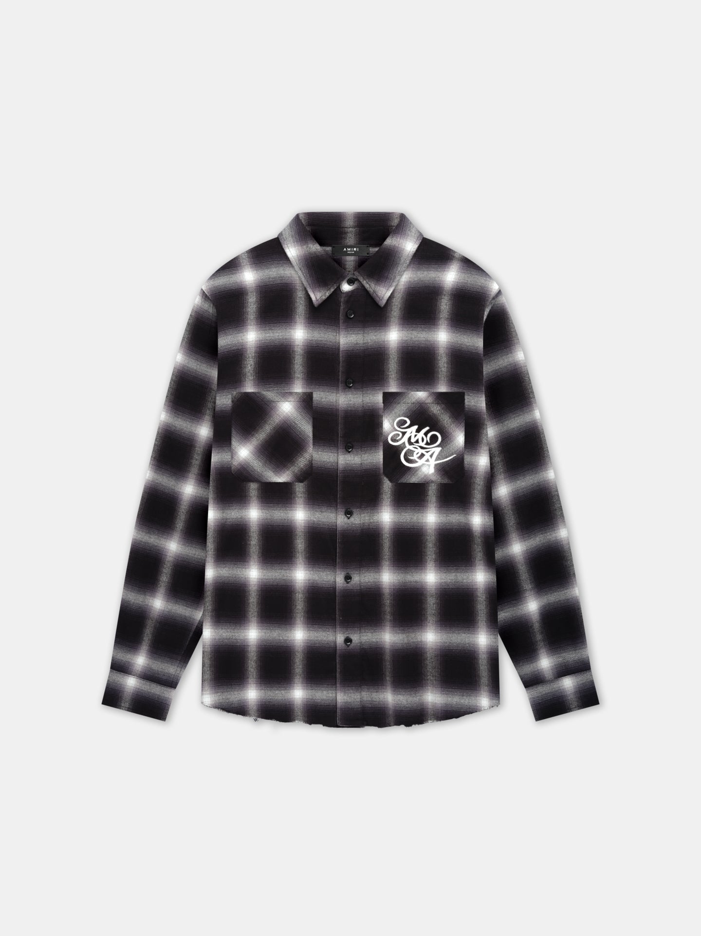 AMIRI SWIRL FLANNEL SHIRT - BLACK