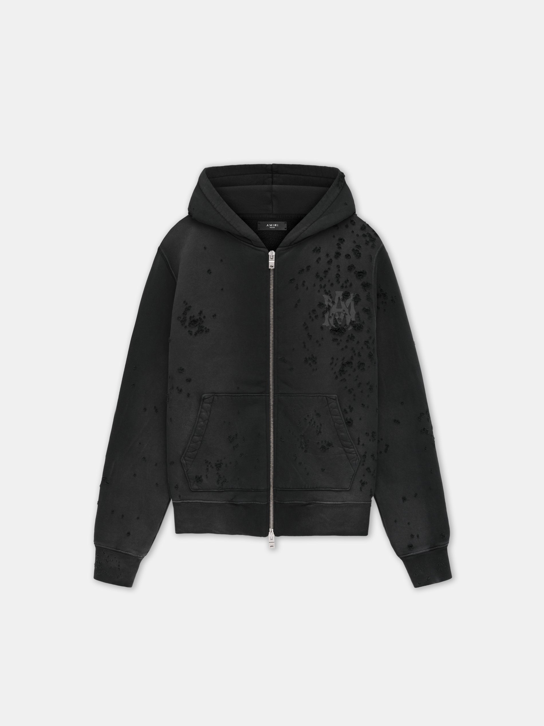 Product MA LOGO SHOTGUN ZIP HOODIE - Faded Black featured image