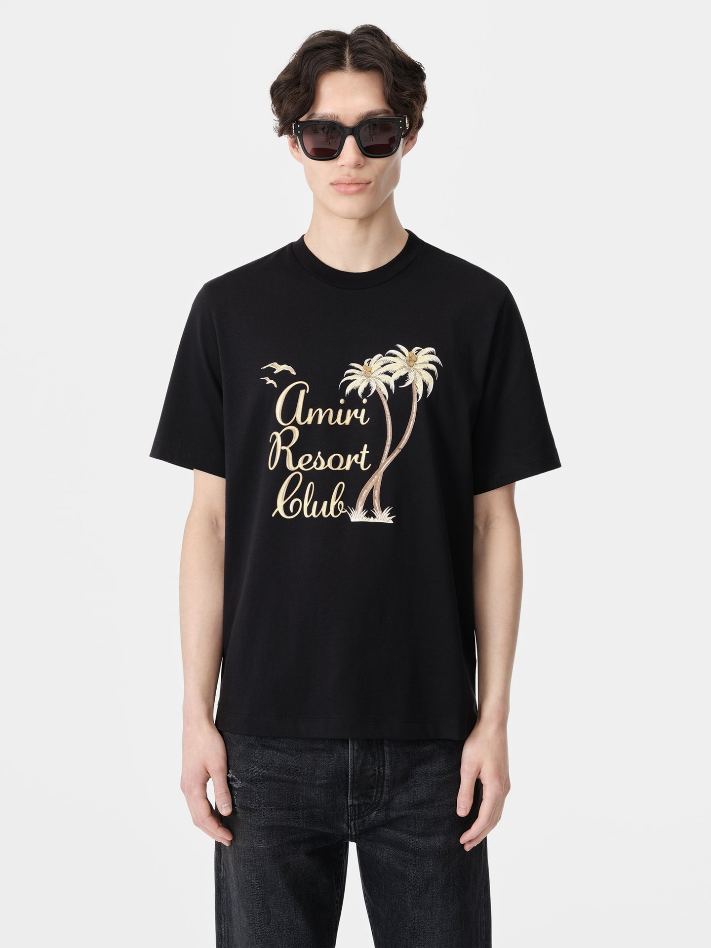 AMIRI TWISTED PALMS TEE - Black