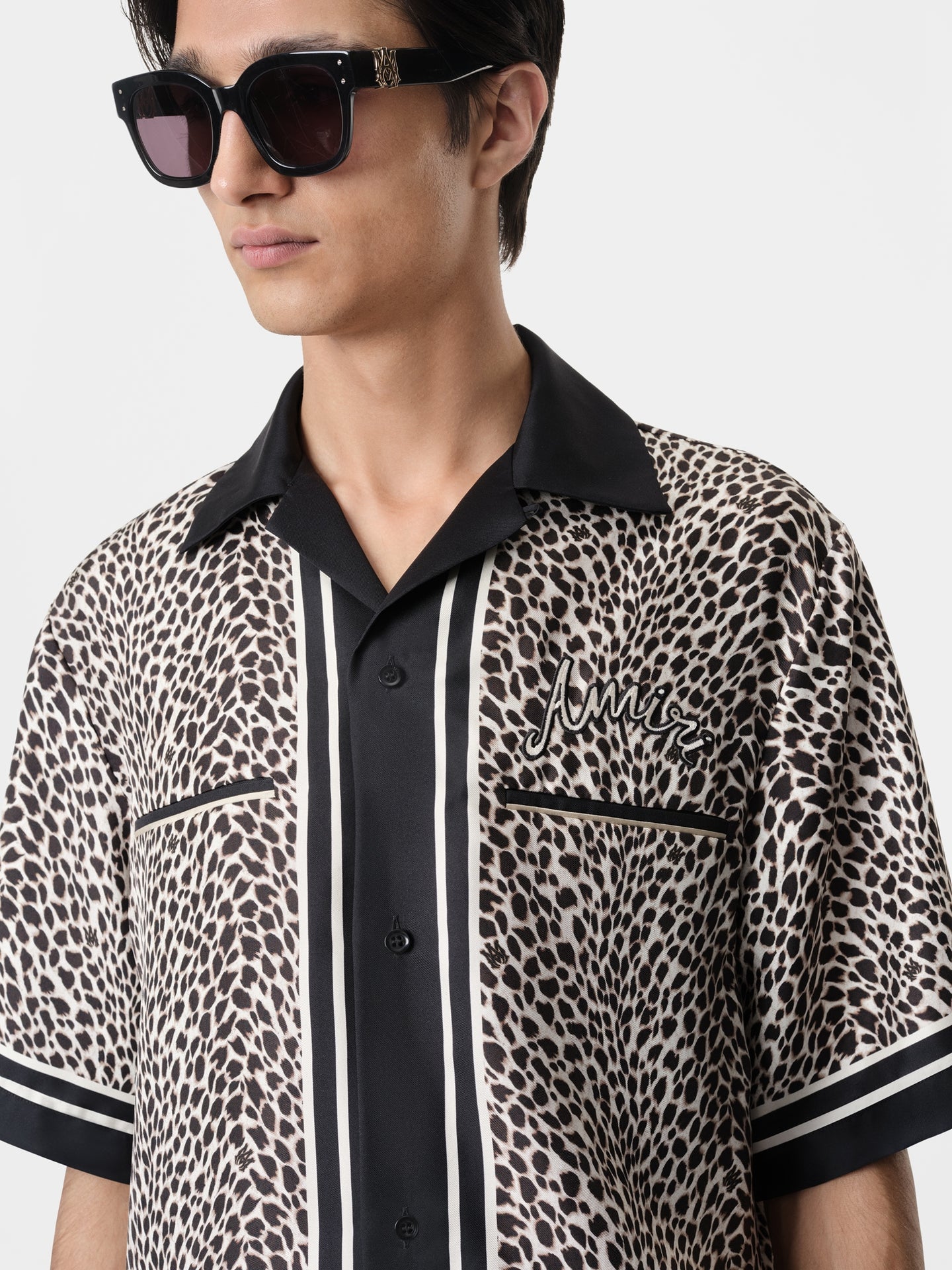 MA LEOPARD BOWLING SHIRT - Black Birch