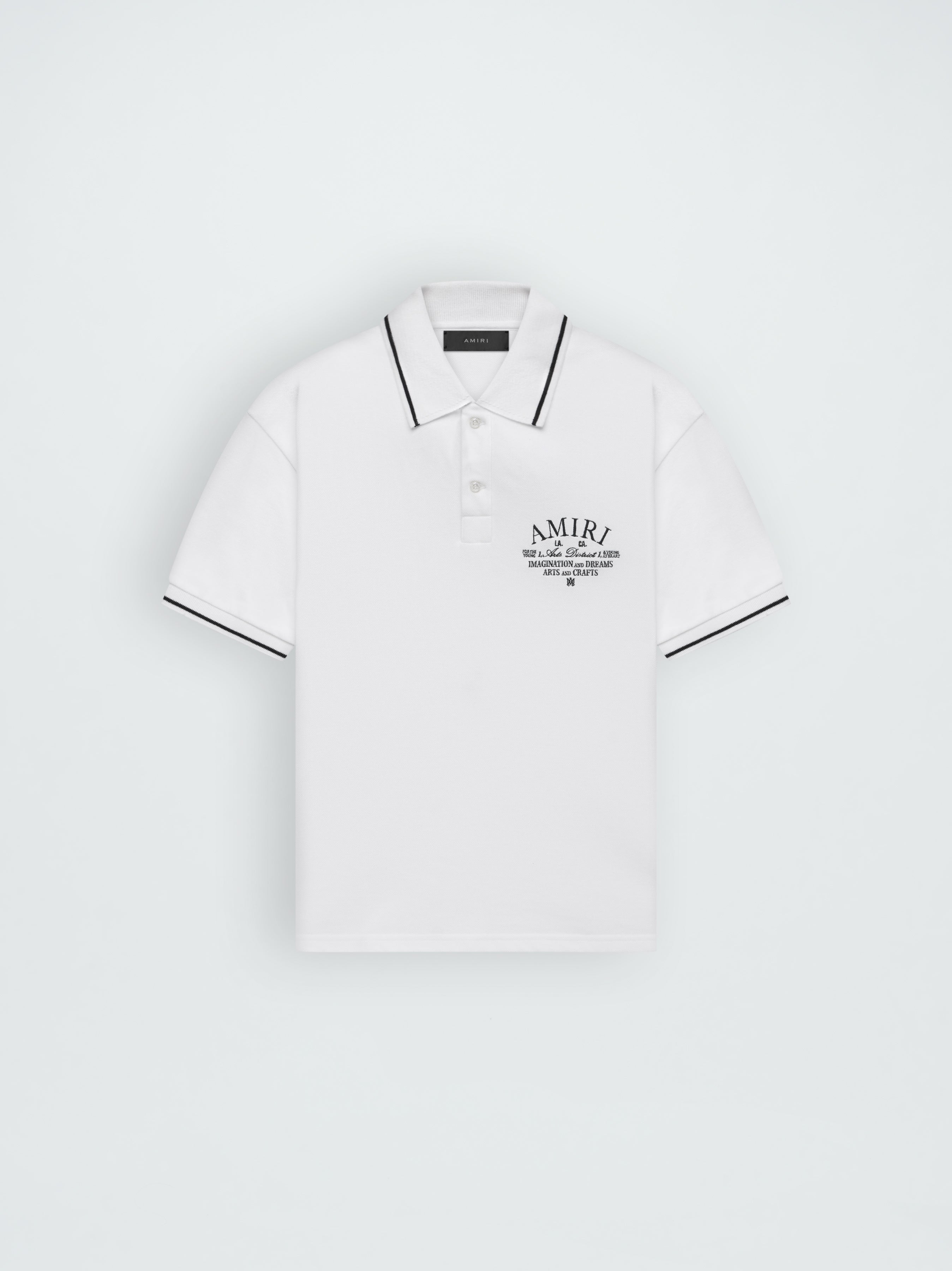 Product AMIRI ARTS DISTRICT PIQUE POLO - WHITE featured image