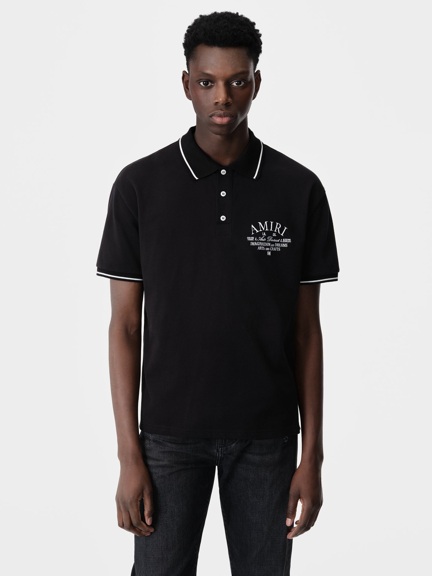 AMIRI ARTS DISTRICT POLO - Black