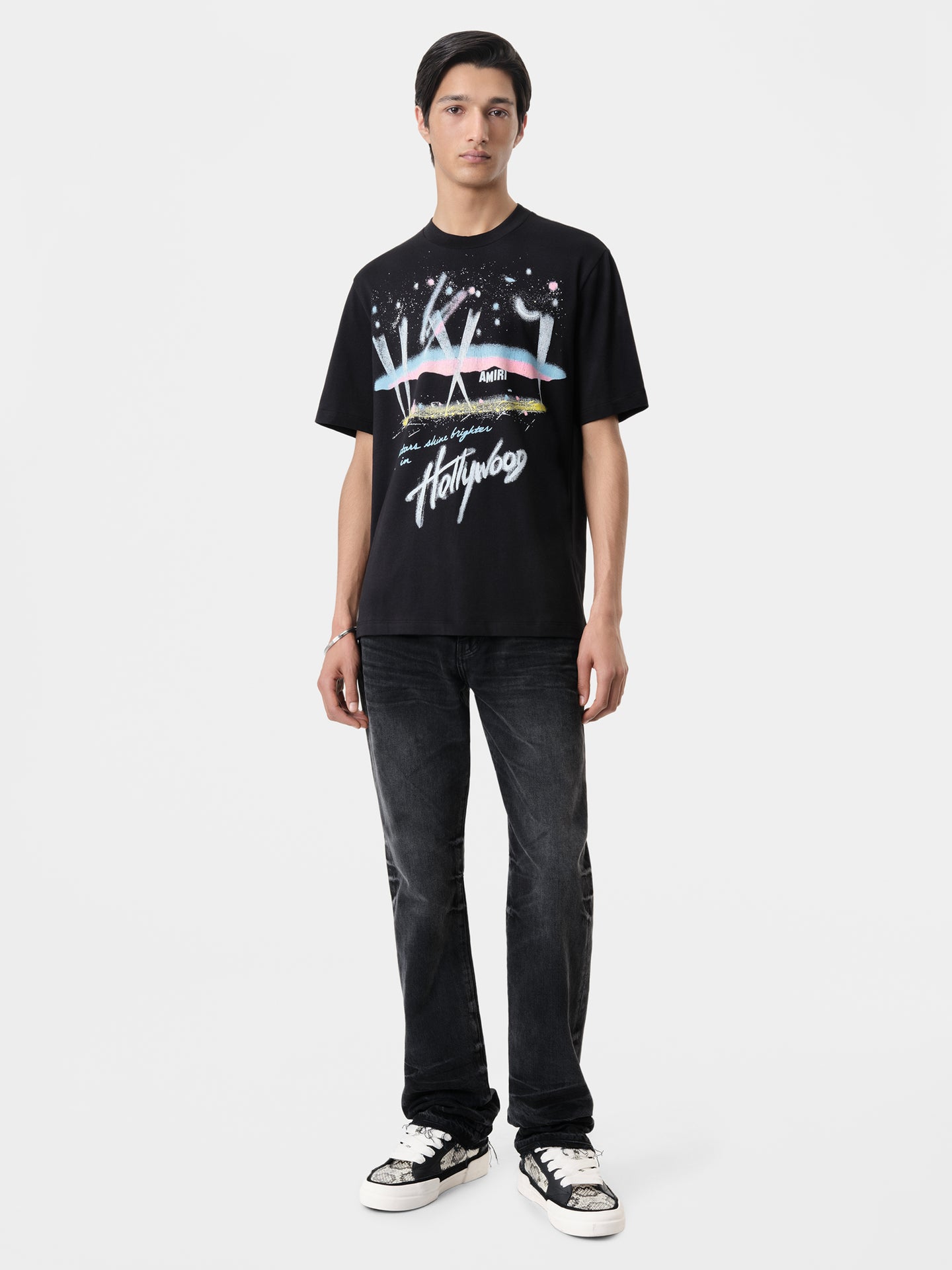 HOLLYWOOD LIGHTS TEE - Black