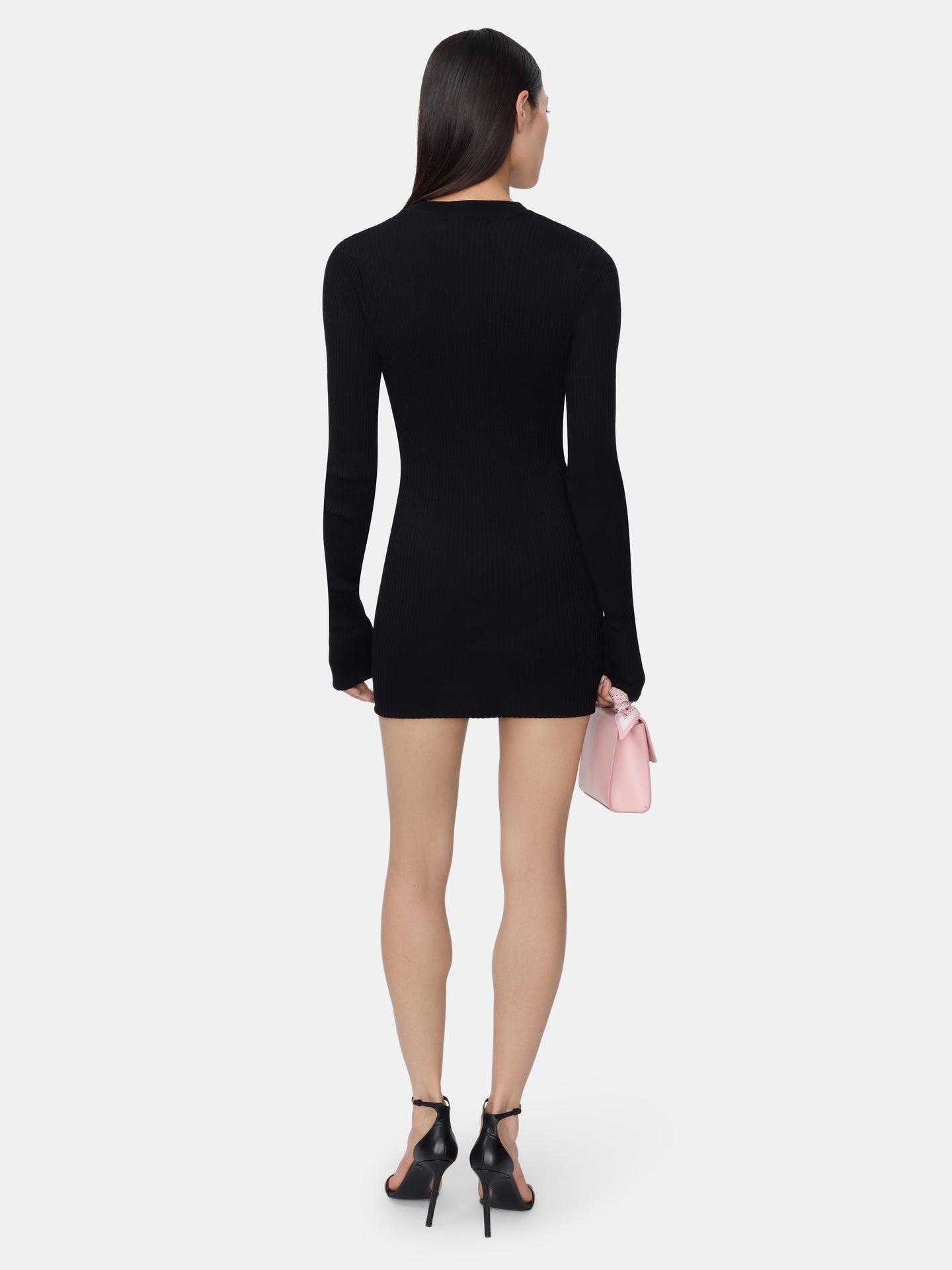 WOMEN - WOMEN'S MA LONG SLEEVE MINI DRESS - BLACK - AMIRI