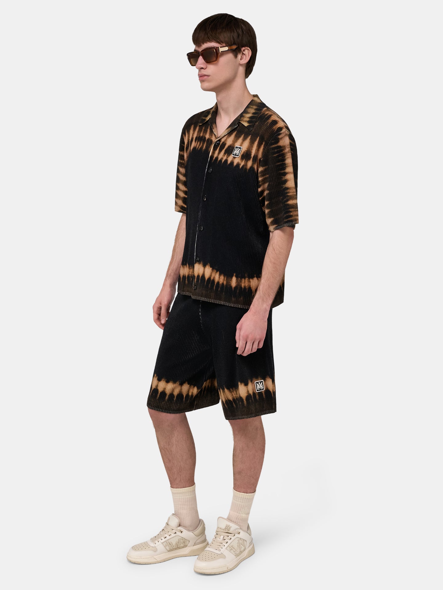 MA PATCH TIE DYE KNIT SHIRT - Black - AMIRI