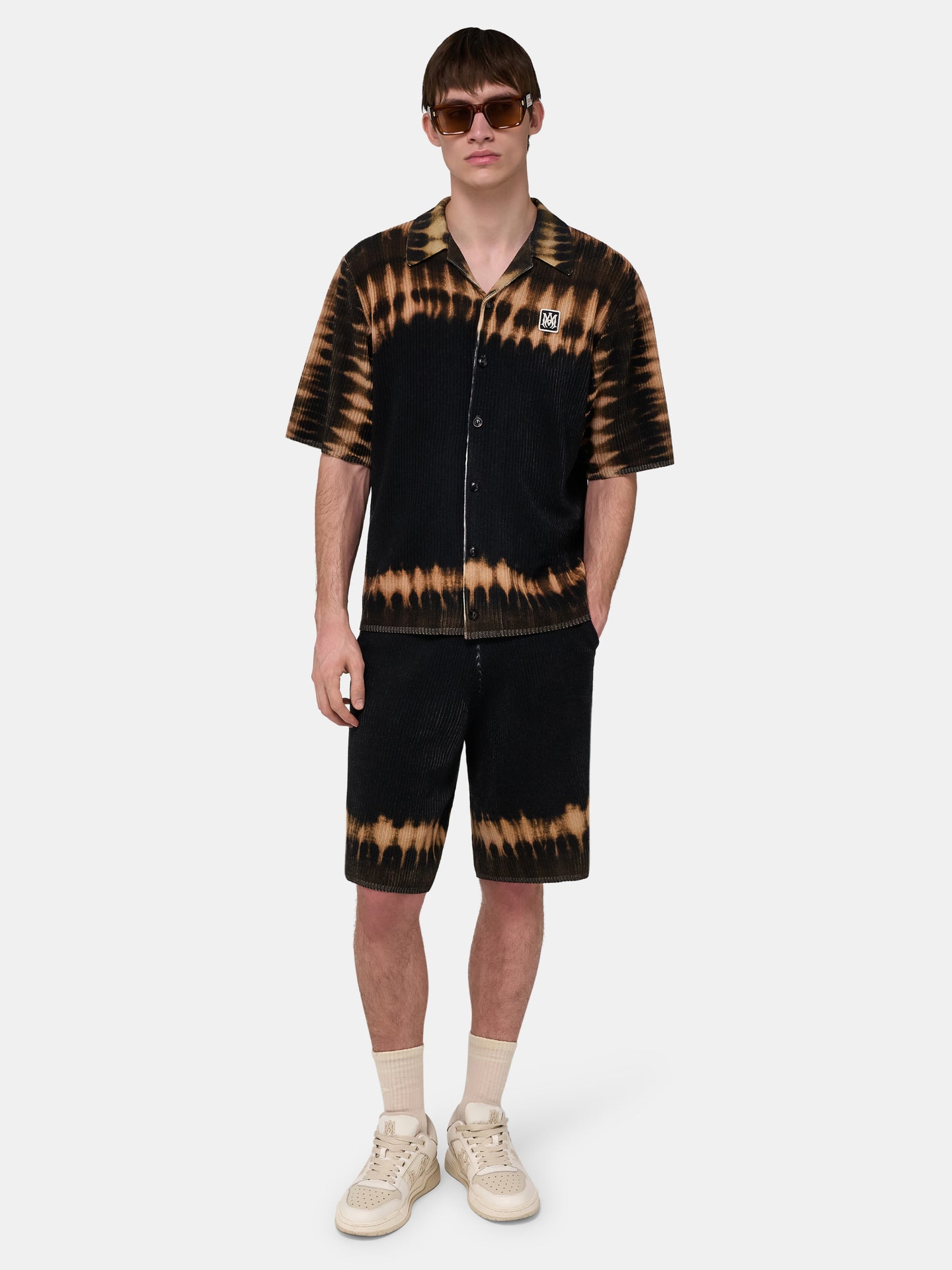 MA PATCH TIE DYE KNIT SHORT - Black - AMIRI