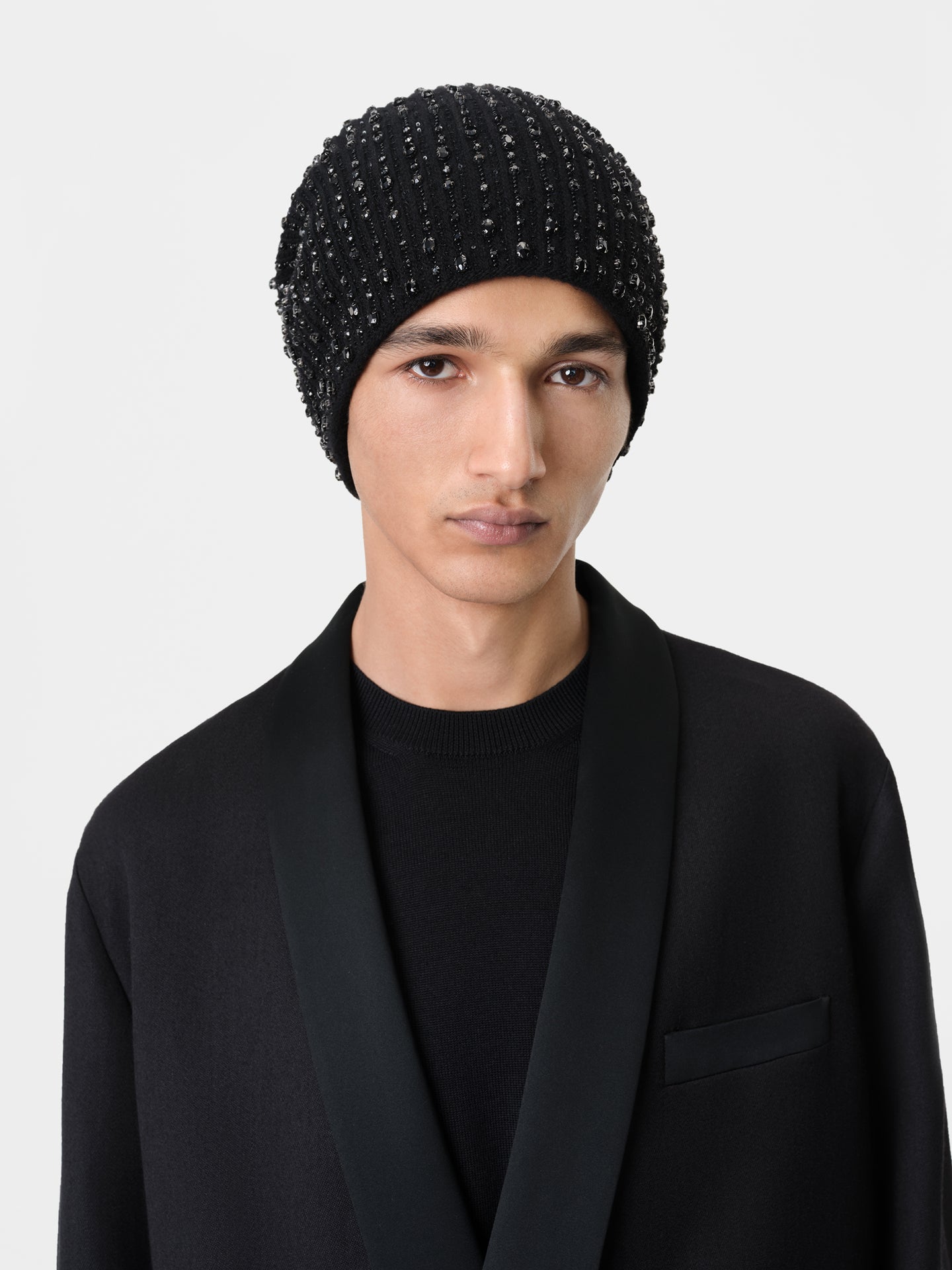 CRYSTAL BEANIE - Black