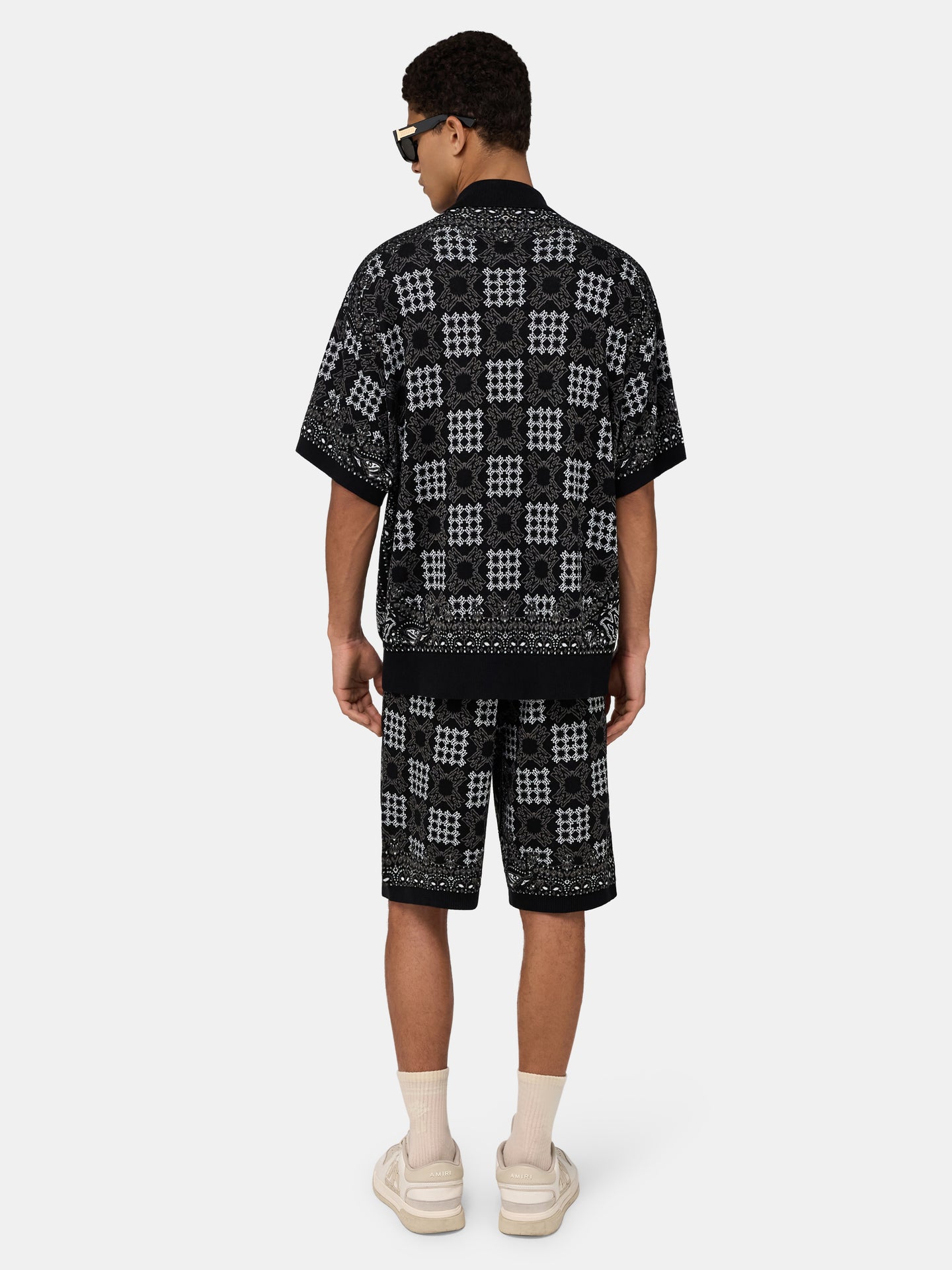 MA QUAD CHECK MESH KNIT SHORT - Black - AMIRI