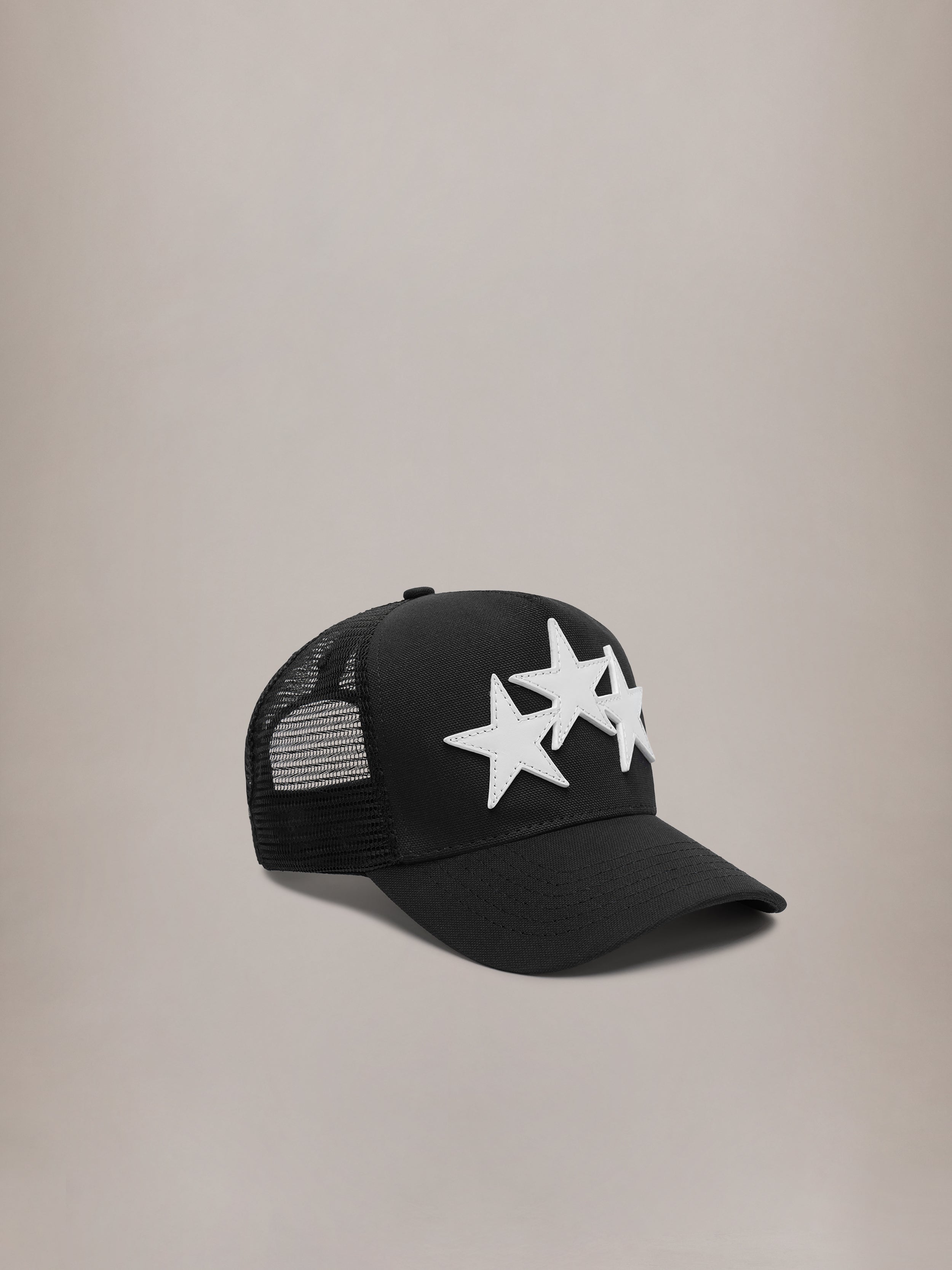 3 Star Trucker Hat - Black/White | AMIRI