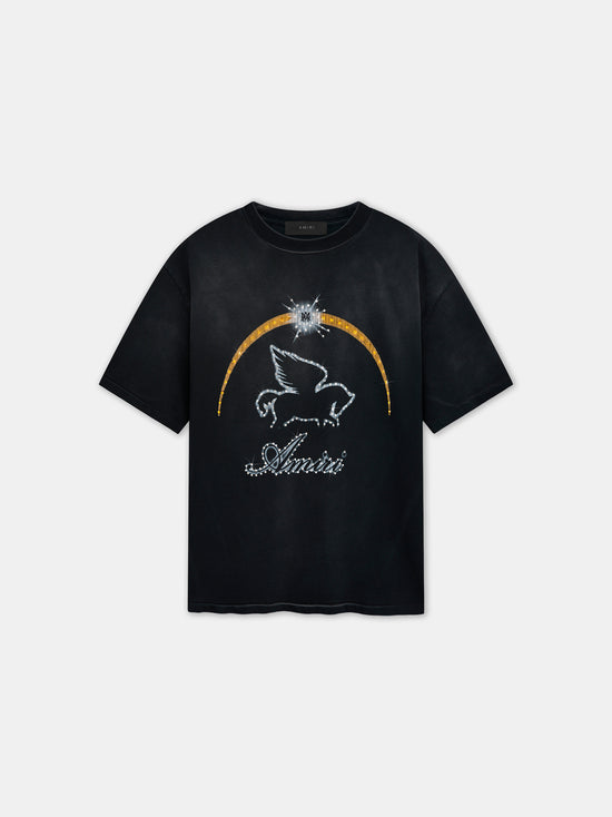 AMIRI CRYSTAL PEGASUS TEE - Black