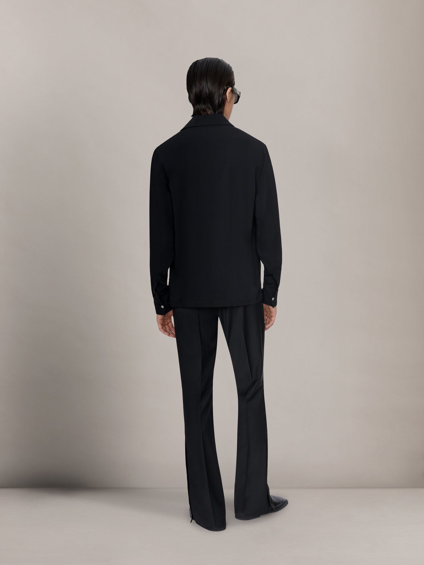 ROUND POCKET DRESS SHIRT - Black - AMIRI