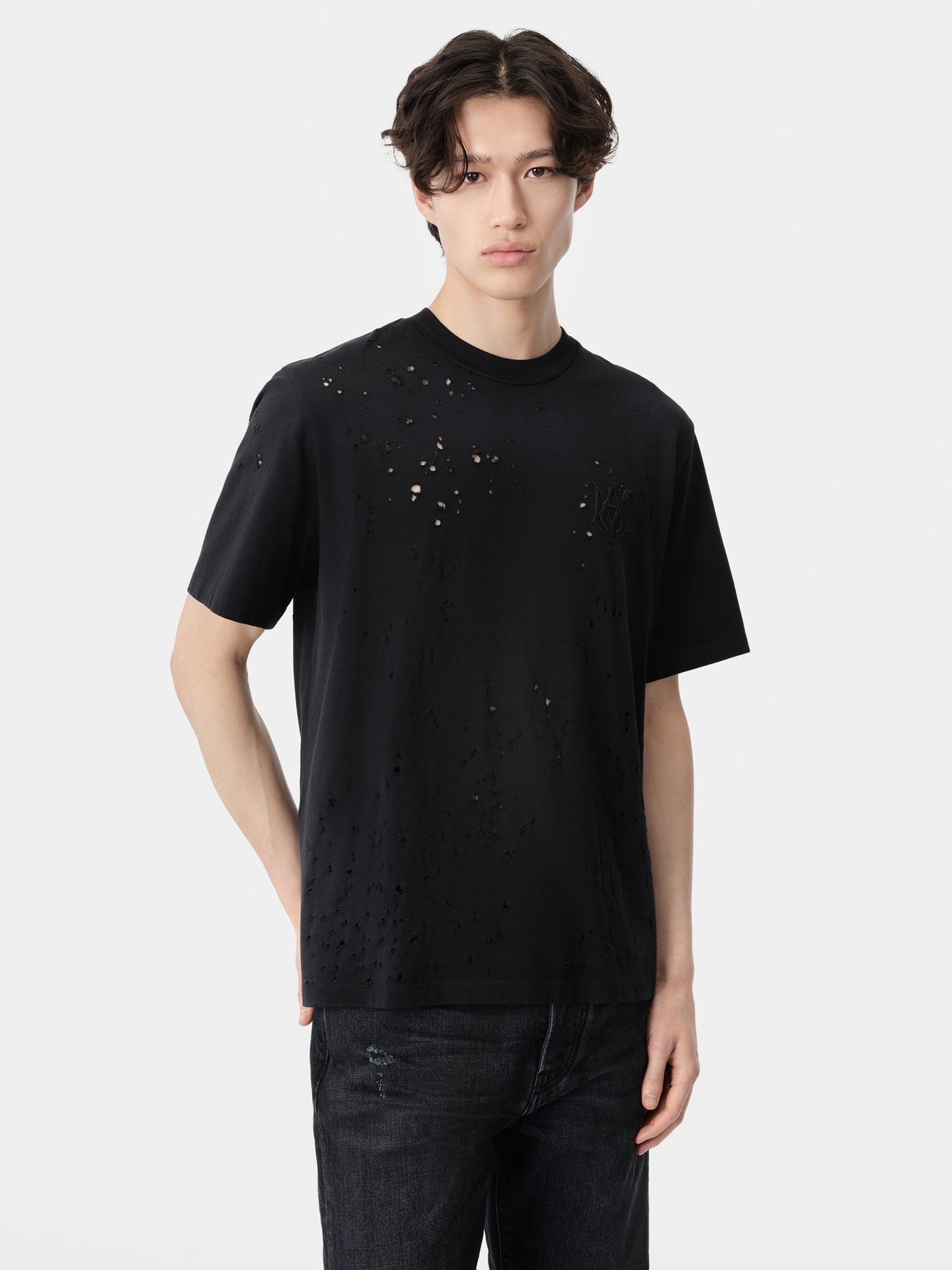 MA SHOTGUN EMBROIDERED TEE - Black