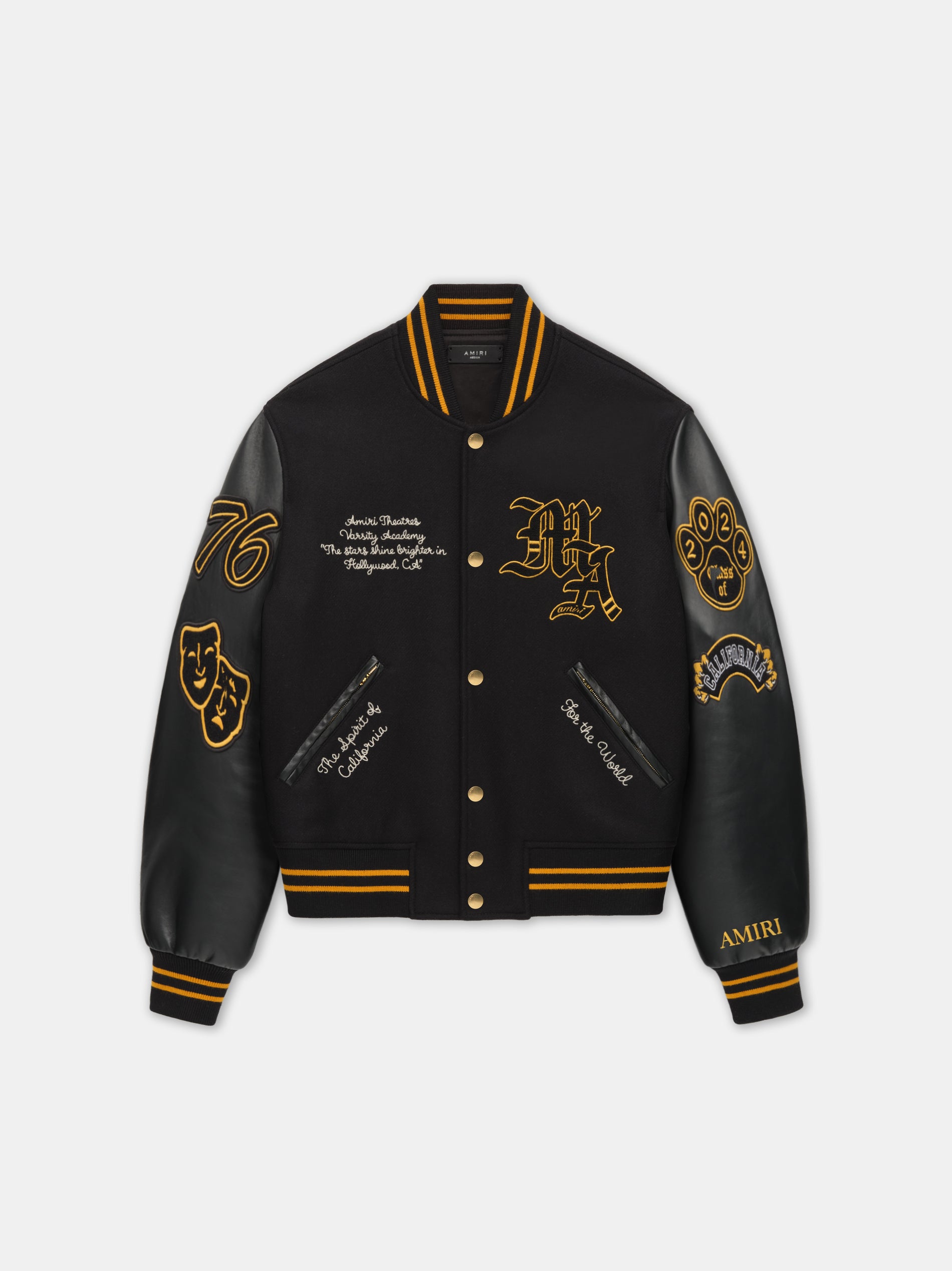 Product AMIRI LION VARSITY JACKET - Black featured image