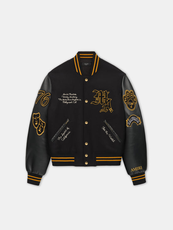 AMIRI LION VARSITY JACKET - Black