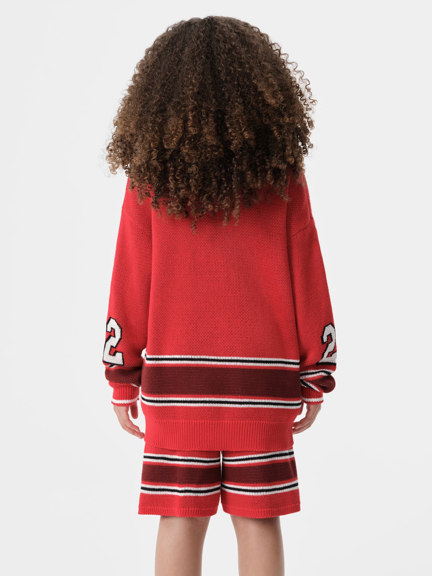 KIDS - KIDS' AMIRI 22 STRIPE CREW - Red